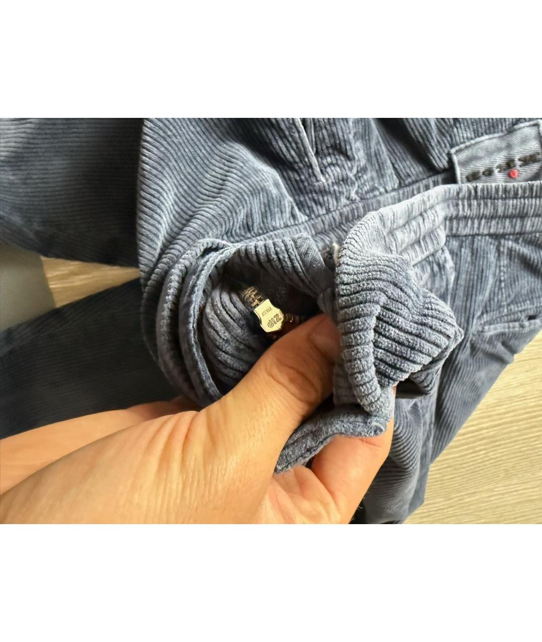 KITON Темно-синие хлопковые повседневные брюки, фото 5