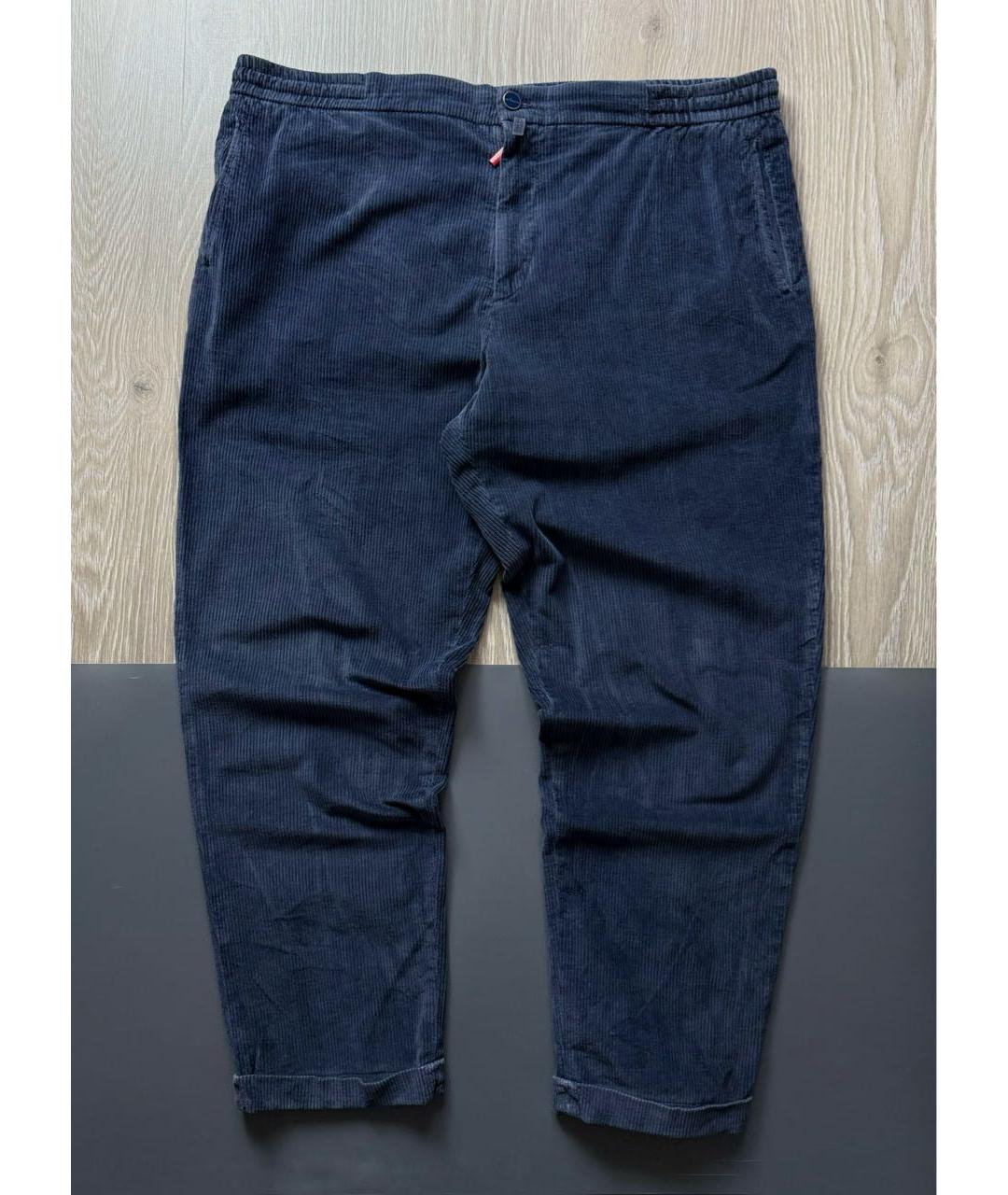 KITON Темно-синие хлопковые повседневные брюки, фото 9