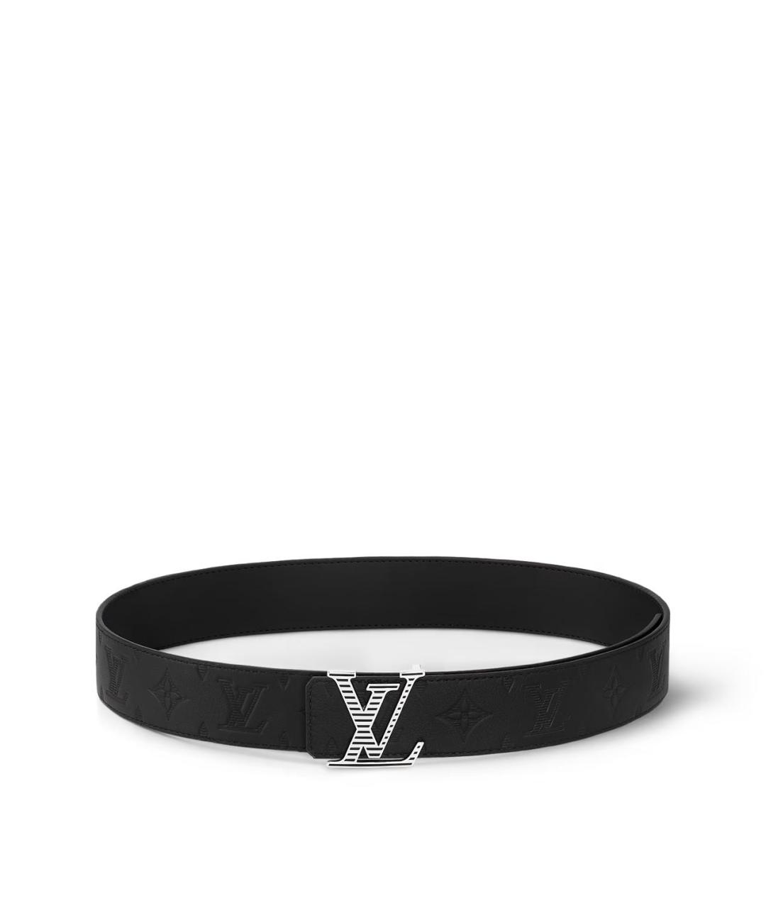 LOUIS VUITTON Черный кожаный ремень, фото 4