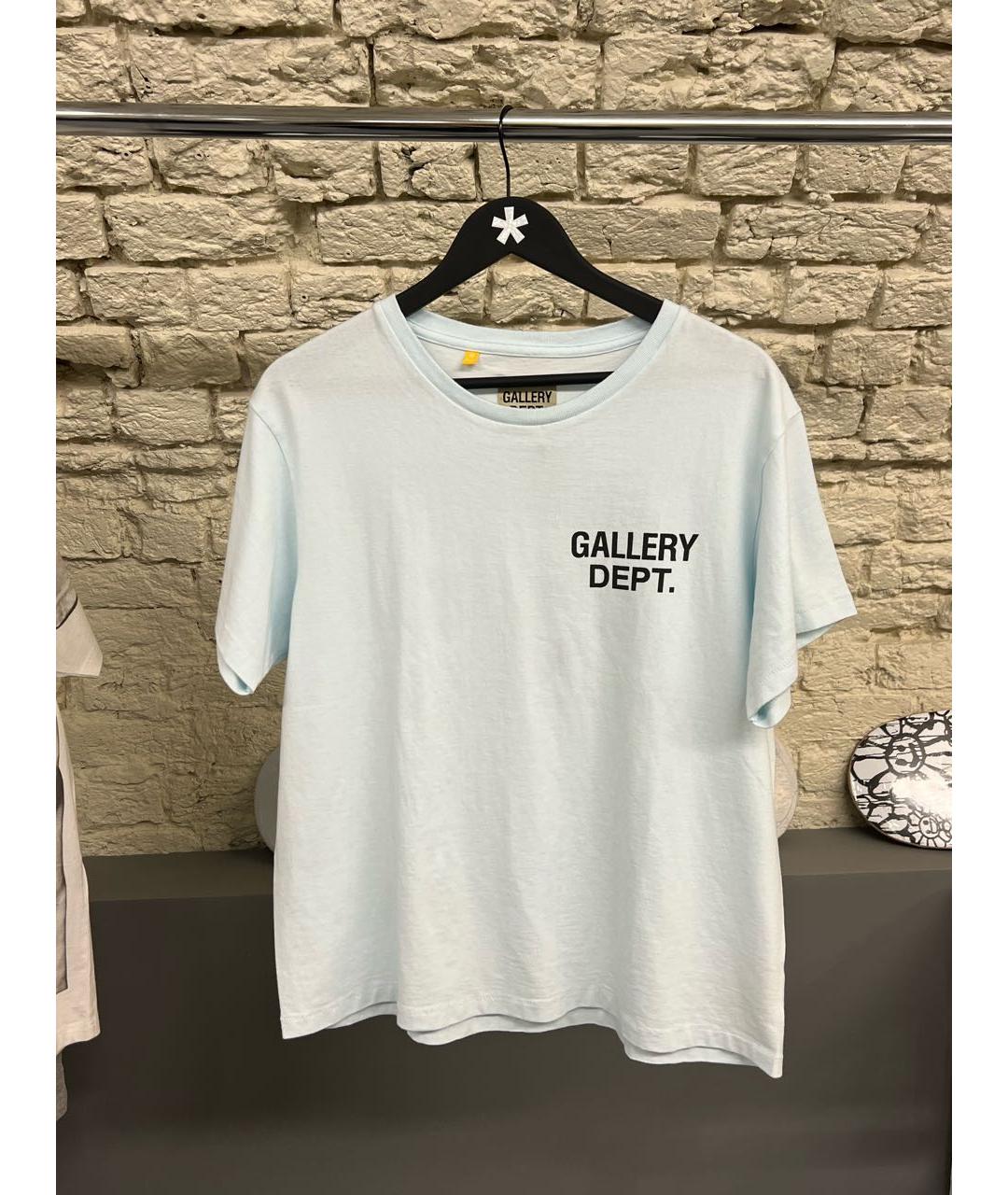 Gallery Dept Голубая хлопковая футболка, фото 2
