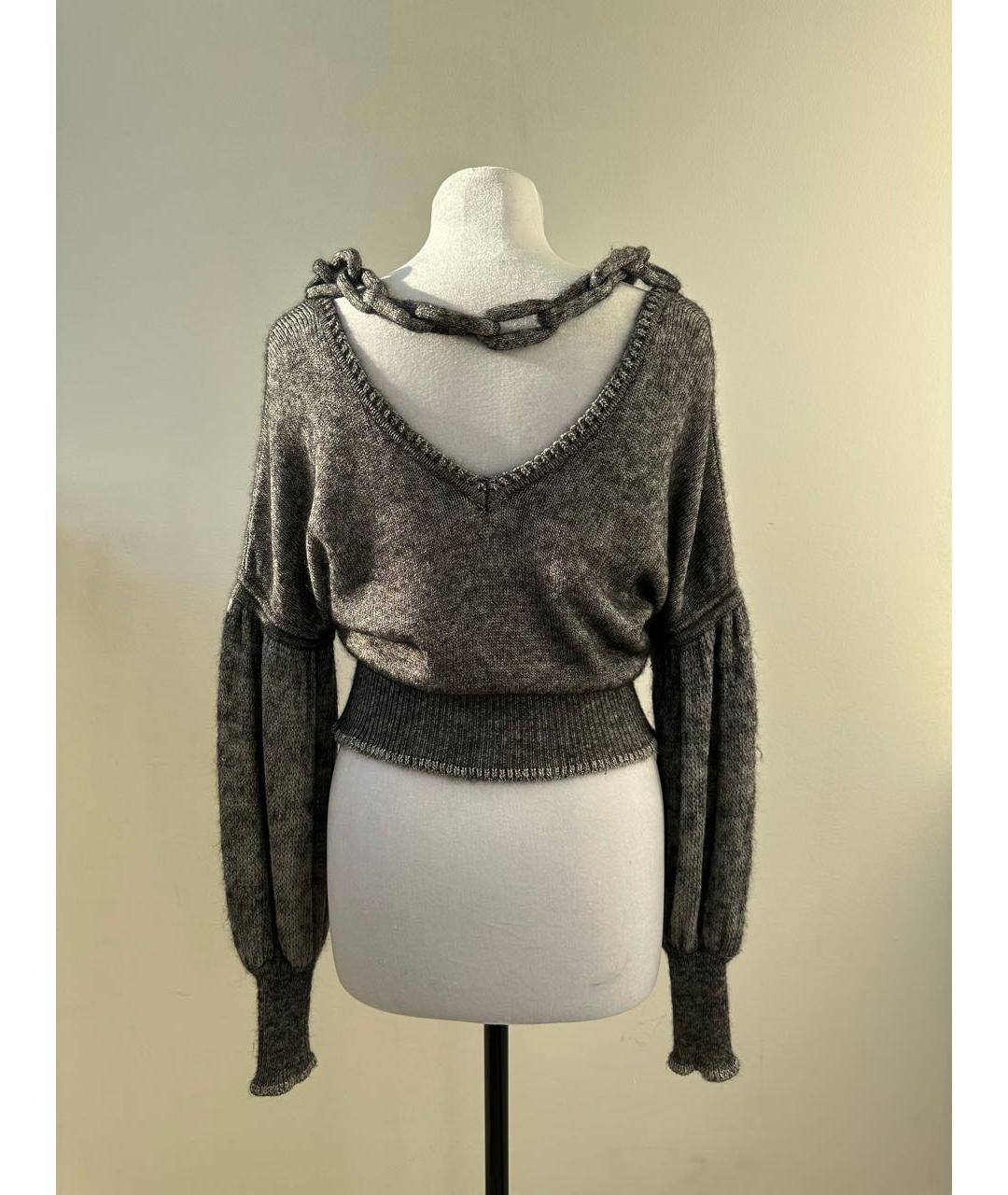 ROBERTO CAVALLI Серый шерстяной джемпер / свитер, фото 2