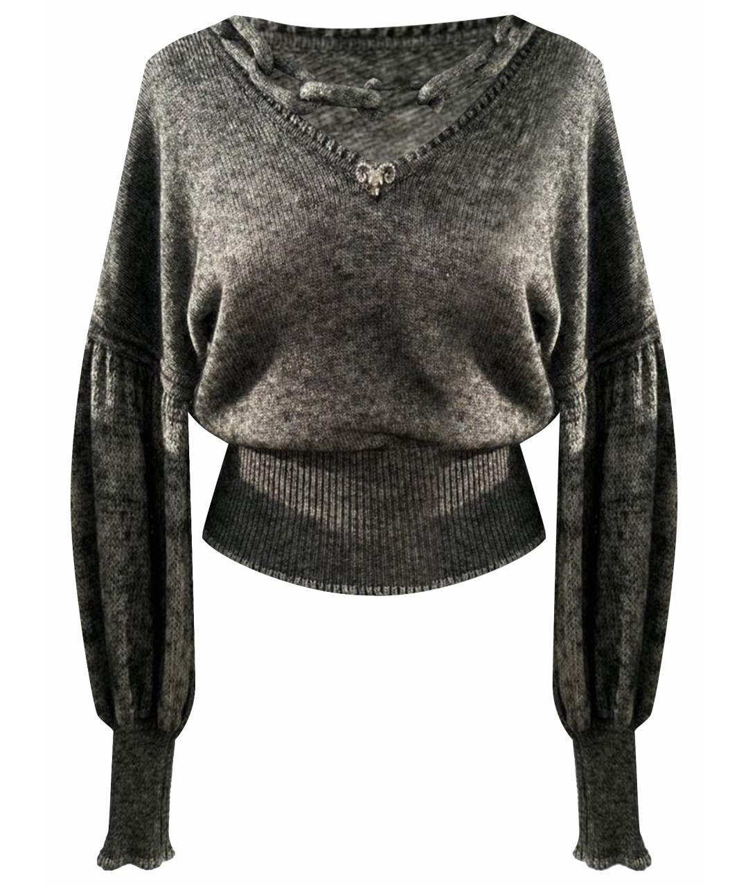 ROBERTO CAVALLI Серый шерстяной джемпер / свитер, фото 1