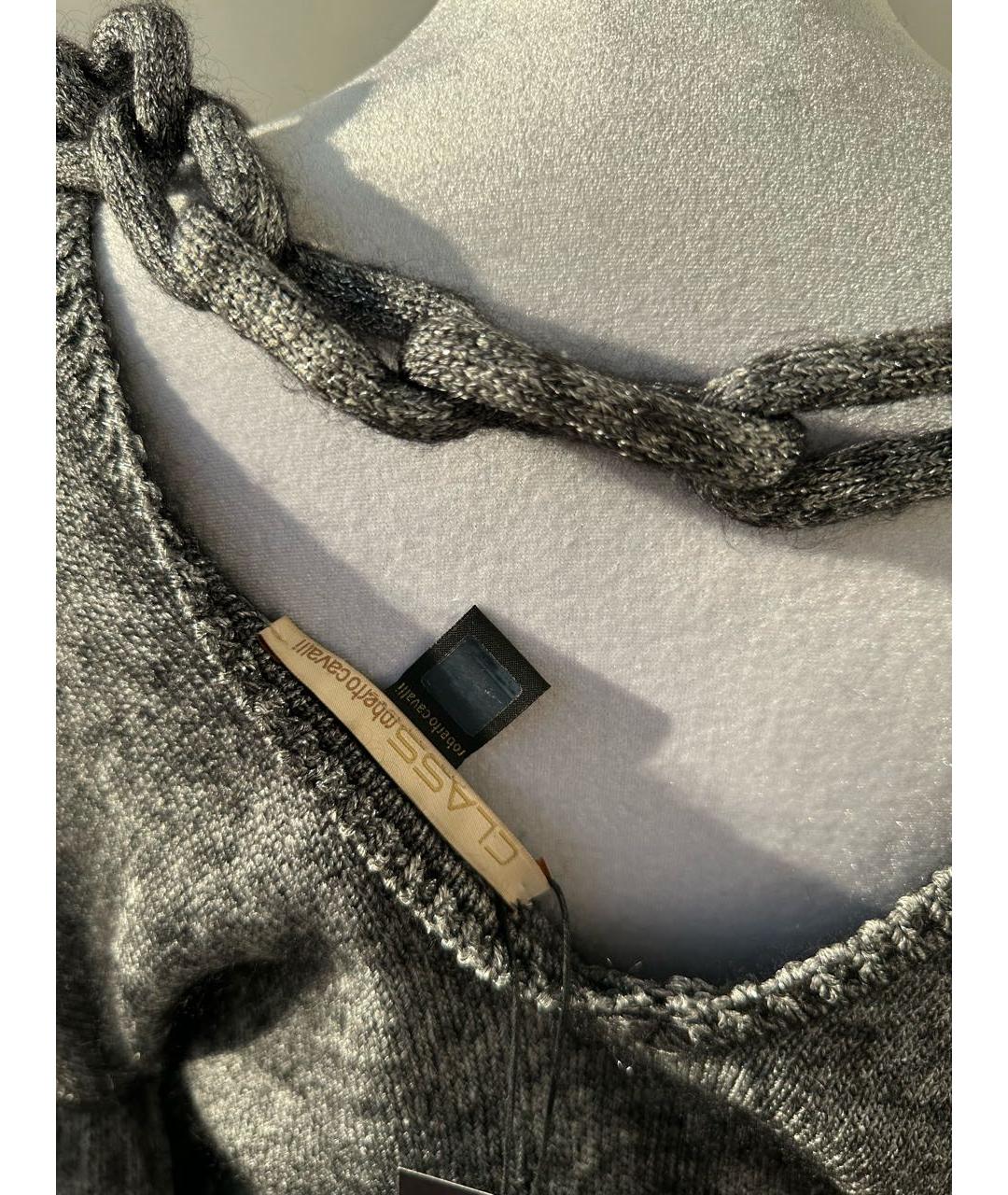 ROBERTO CAVALLI Серый шерстяной джемпер / свитер, фото 3