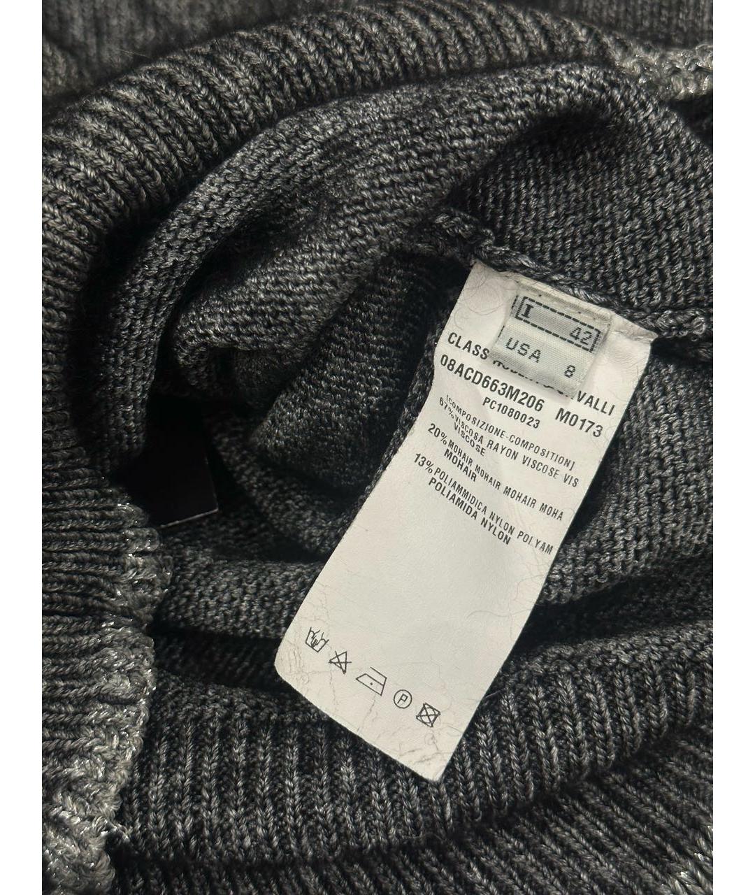 ROBERTO CAVALLI Серый шерстяной джемпер / свитер, фото 7
