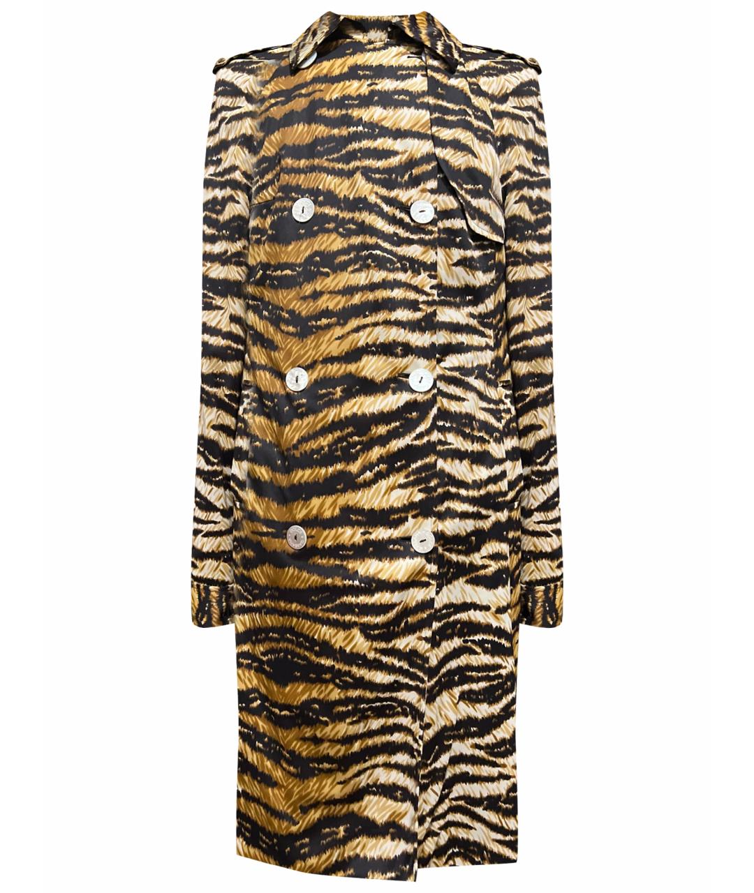 DOLCE&GABBANA Оранжевый полиэстеровый тренч/плащ, фото 1