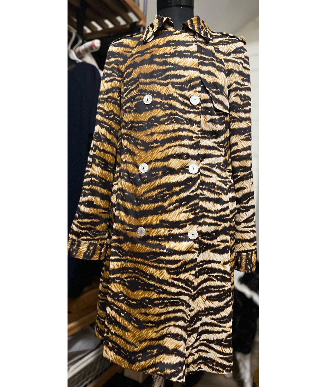 DOLCE&GABBANA Оранжевый полиэстеровый тренч/плащ, фото 9