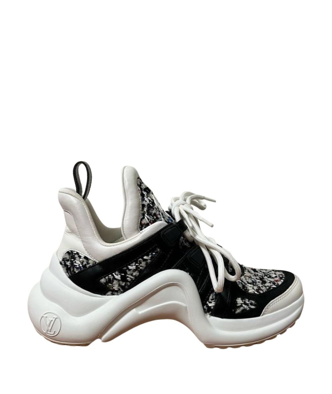 LOUIS VUITTON Белые кожаные кроссовки, фото 1