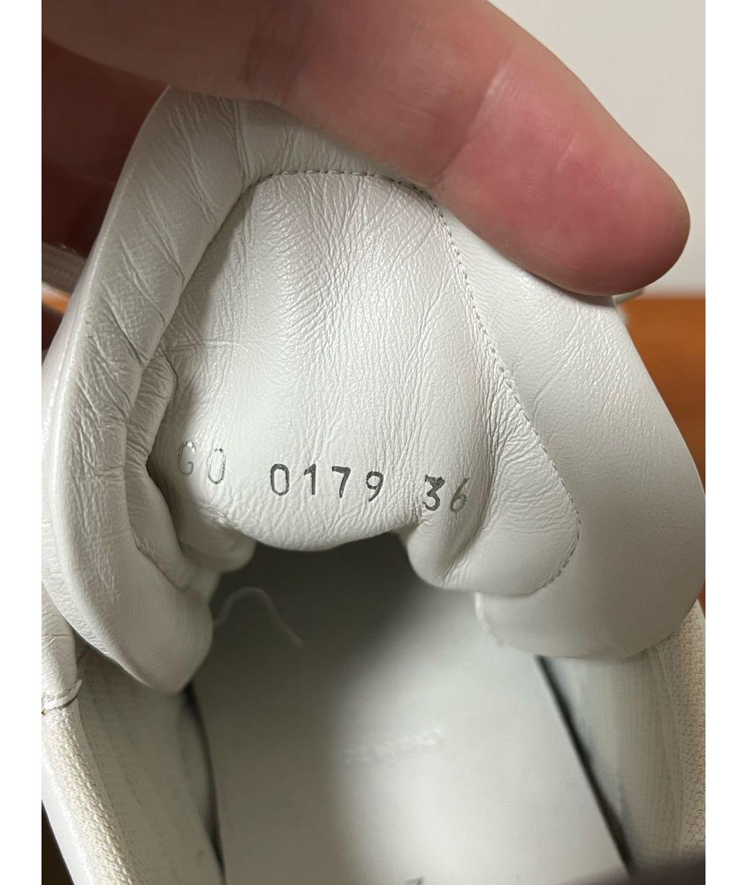 LOUIS VUITTON Белые кожаные кроссовки, фото 6