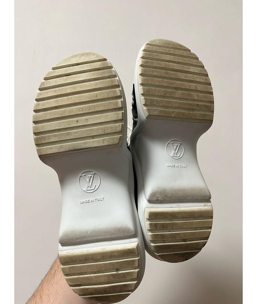 LOUIS VUITTON Белые кожаные кроссовки, фото 7