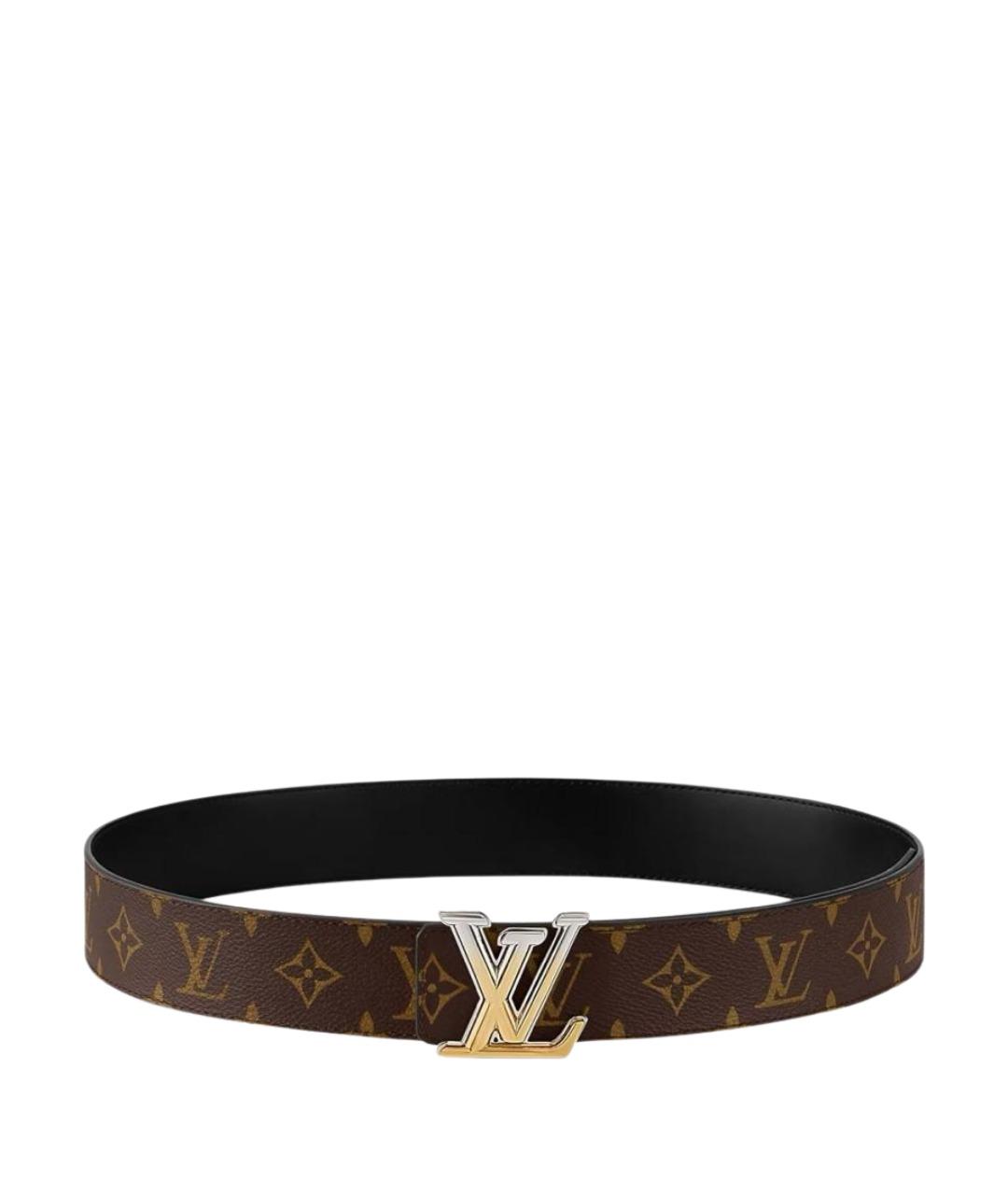 LOUIS VUITTON Коричневый кожаный ремень, фото 1