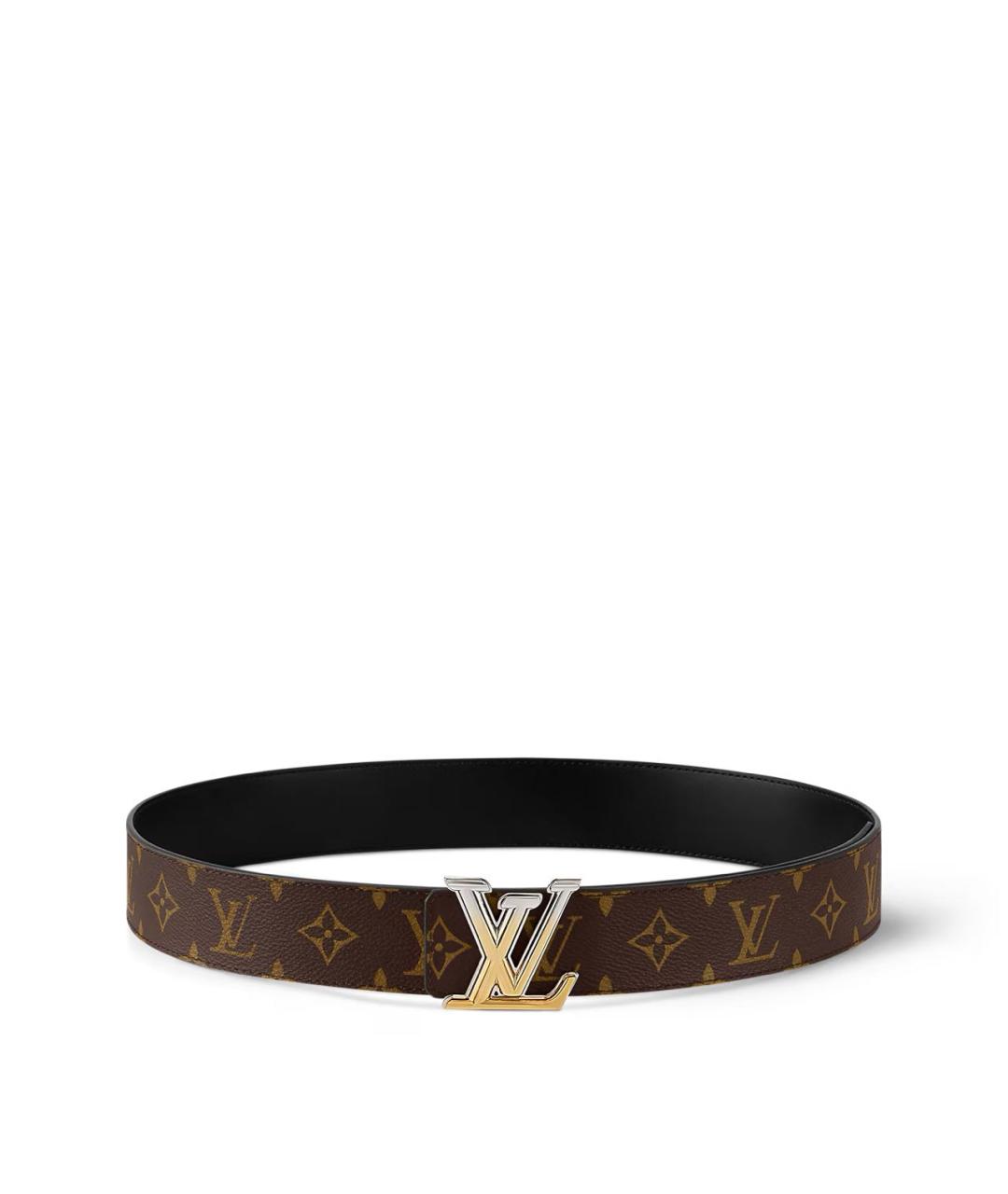 LOUIS VUITTON Коричневый кожаный ремень, фото 5