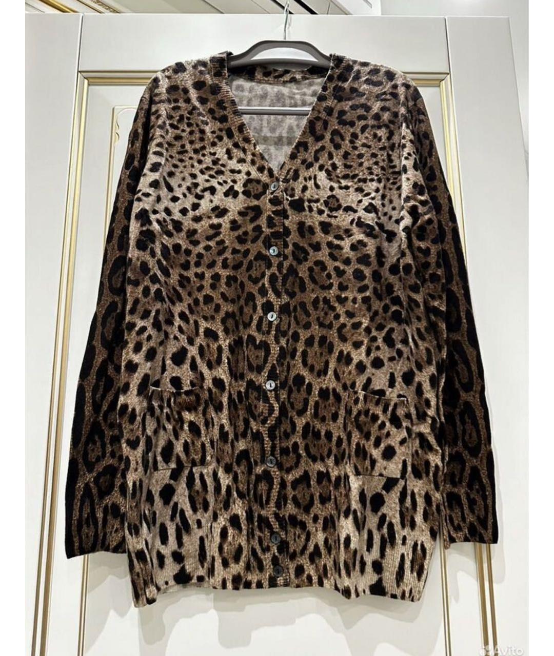 DOLCE&GABBANA Коричневый шерстяной кардиган, фото 4