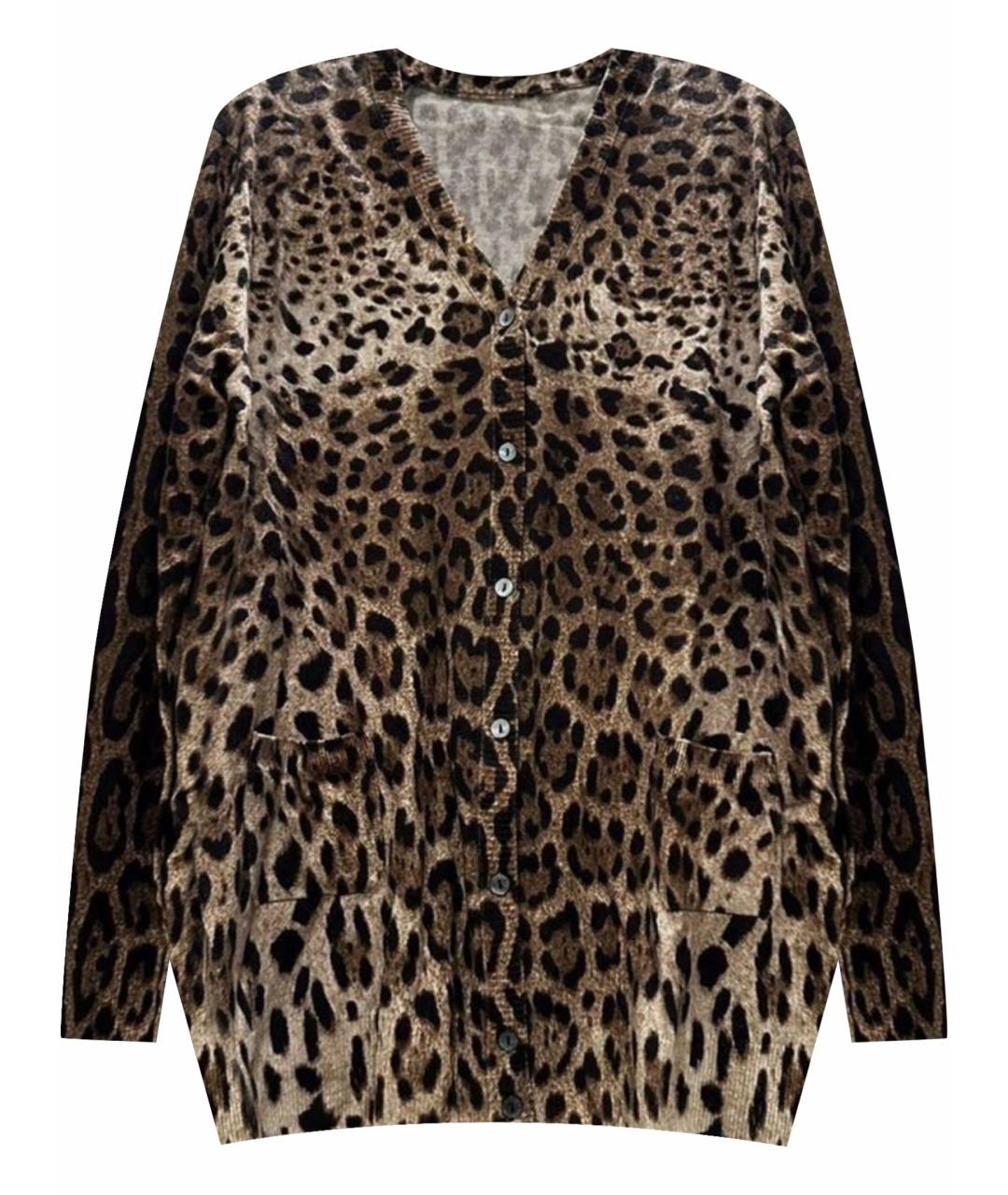 DOLCE&GABBANA Коричневый шерстяной кардиган, фото 1