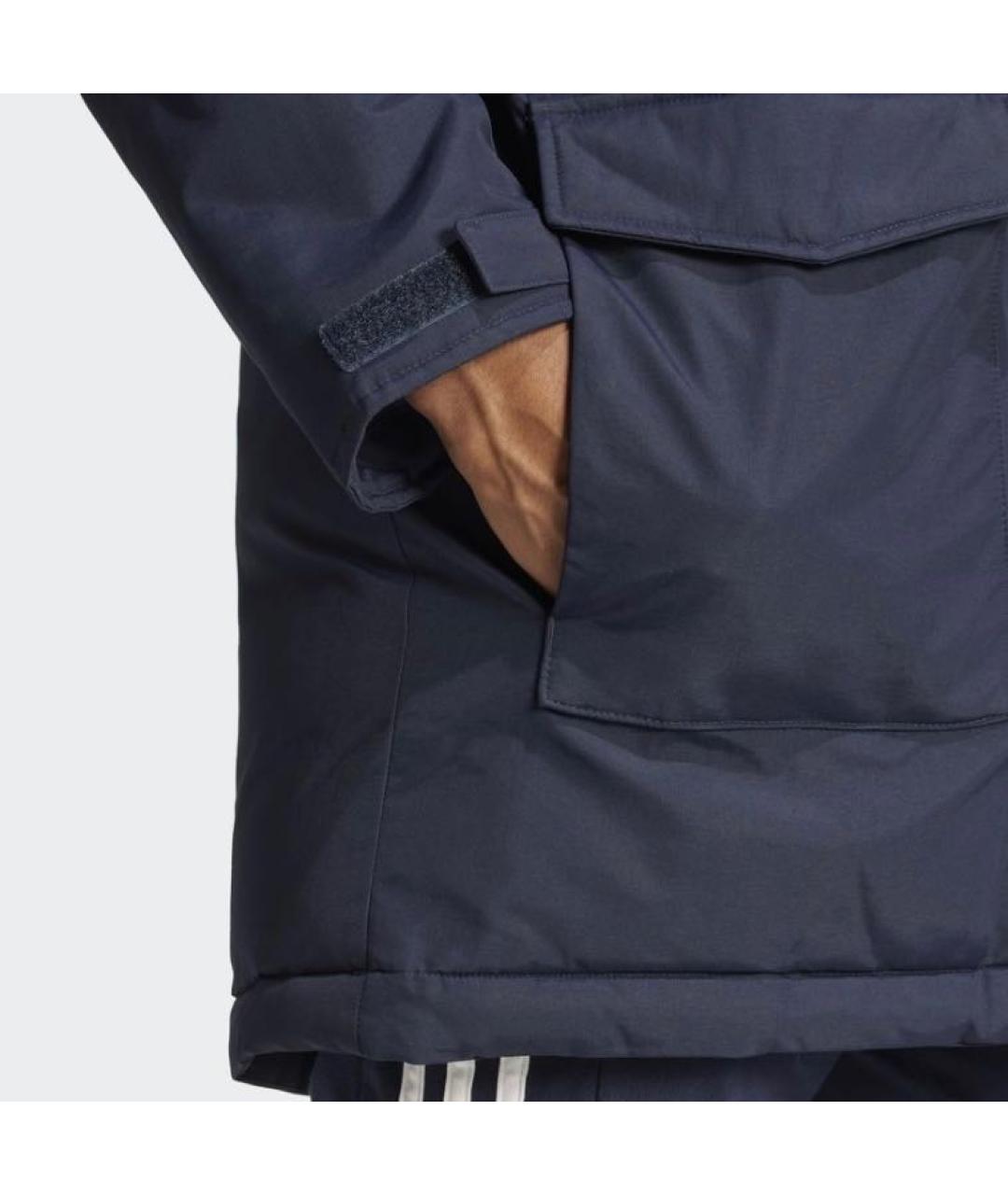 ADIDAS Темно-синяя полиамидовая парка, фото 6