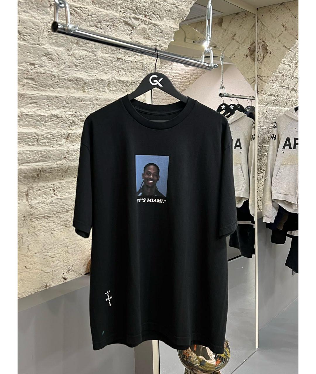 CACTUS JACK BY TRAVIS SCOTT Черная хлопковая футболка, фото 2