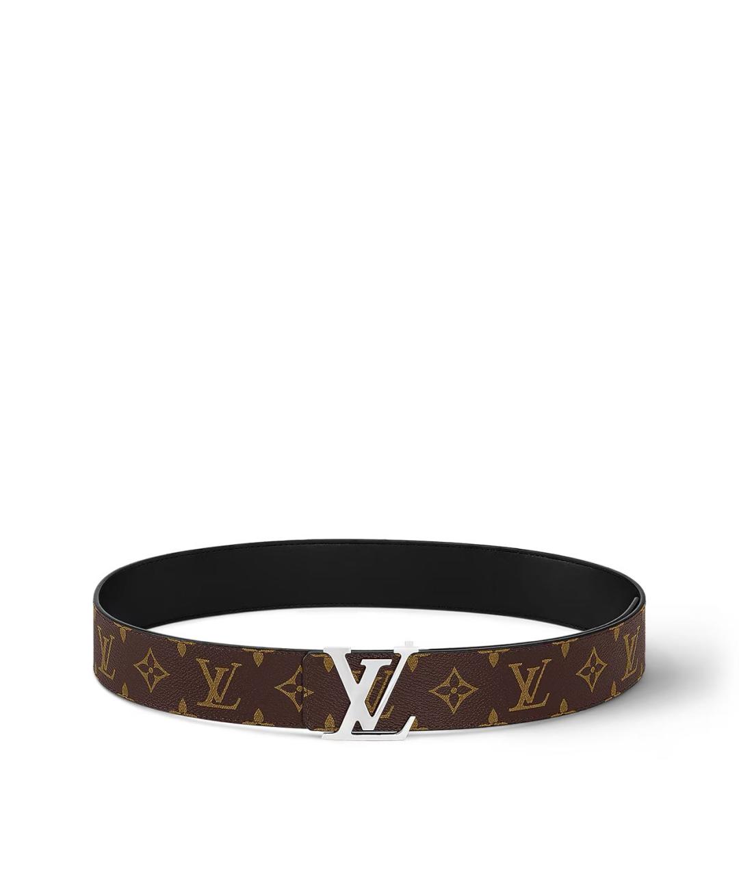 LOUIS VUITTON Коричневый кожаный ремень, фото 5