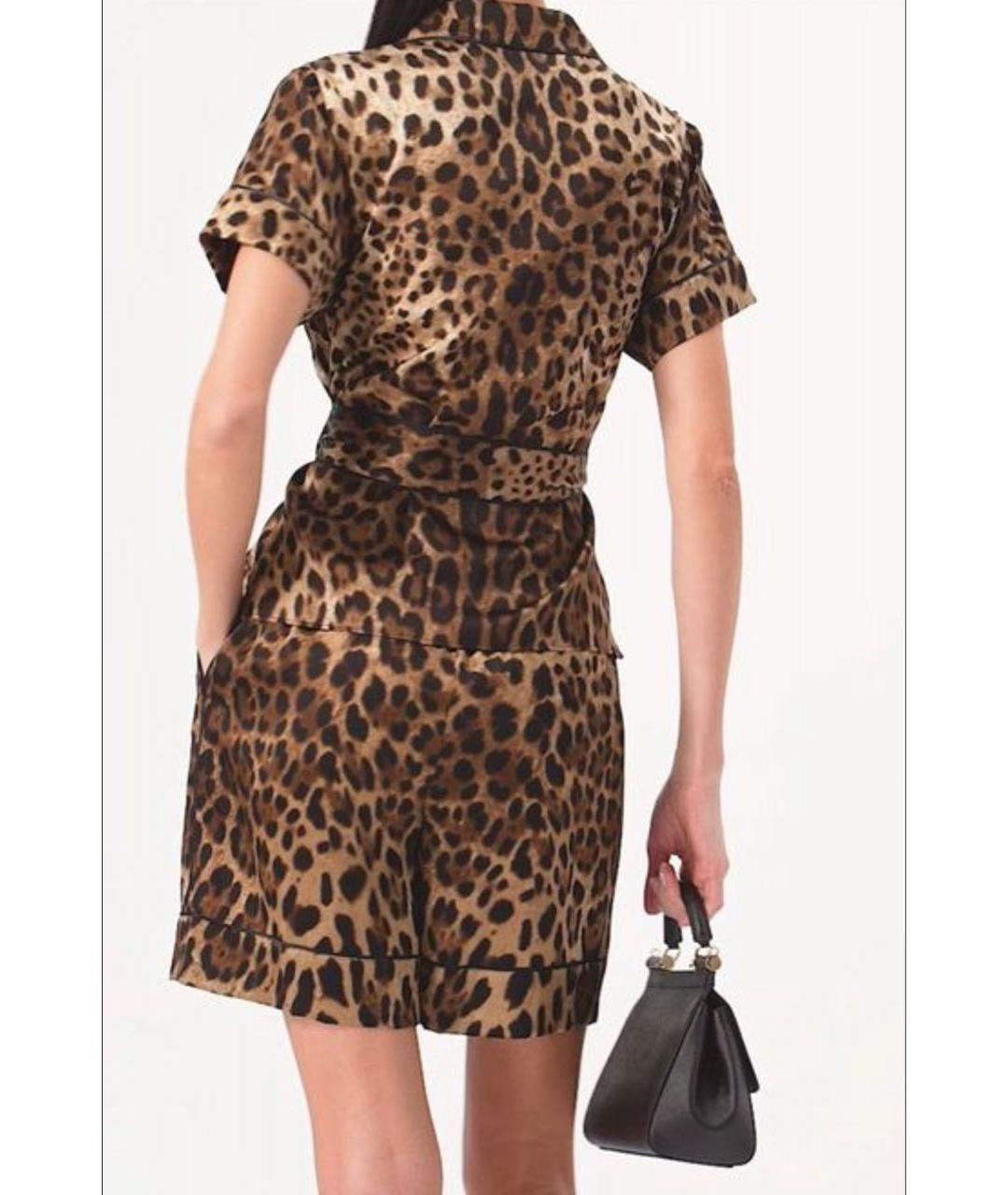 DOLCE&GABBANA Коричневая шелковая блузы, фото 2