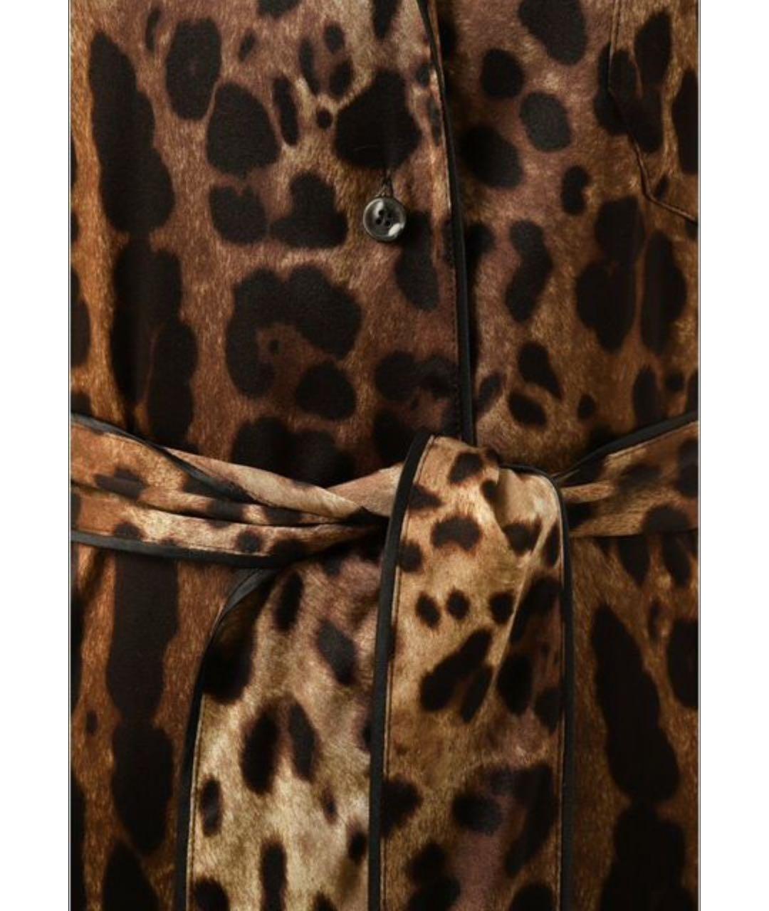 DOLCE&GABBANA Коричневая шелковая блузы, фото 4