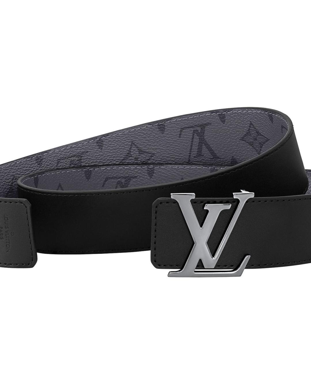 LOUIS VUITTON Серый кожаный ремень, фото 2