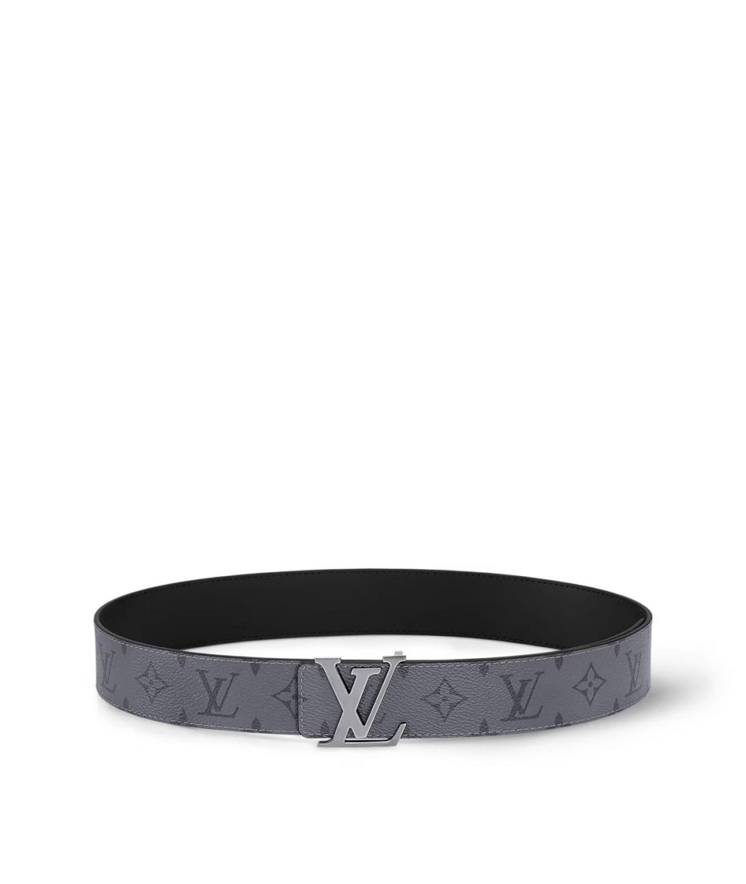 LOUIS VUITTON Серый кожаный ремень, фото 5