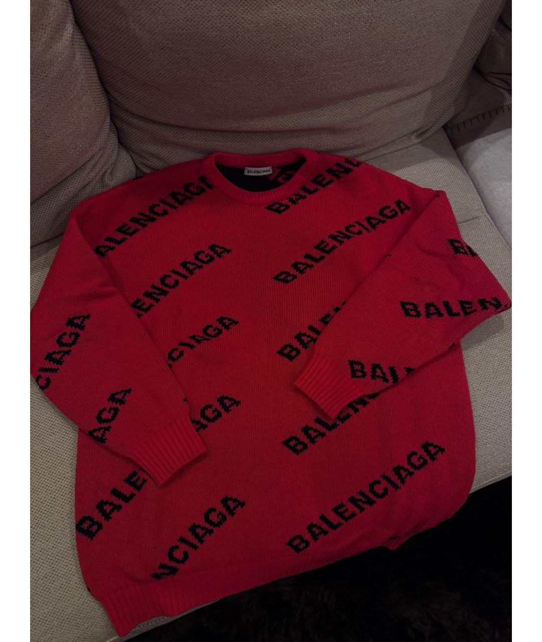 BALENCIAGA Красный шерстяной джемпер / свитер, фото 3