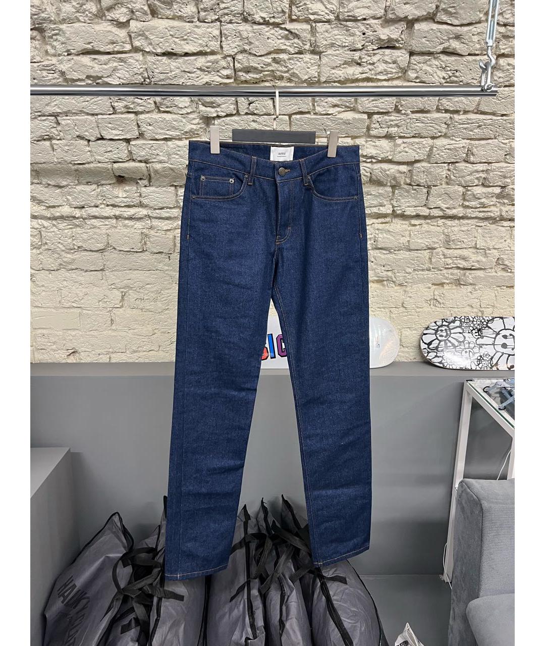 Ami Paris Синие хлопковые джинсы скинни, фото 6