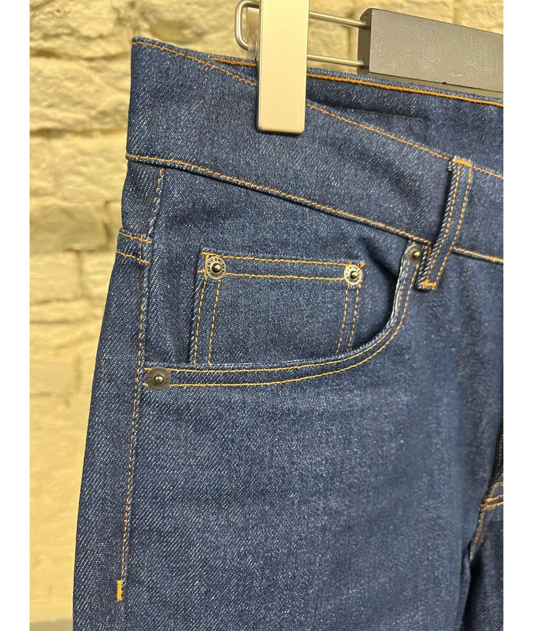 Ami Paris Синие хлопковые джинсы скинни, фото 5