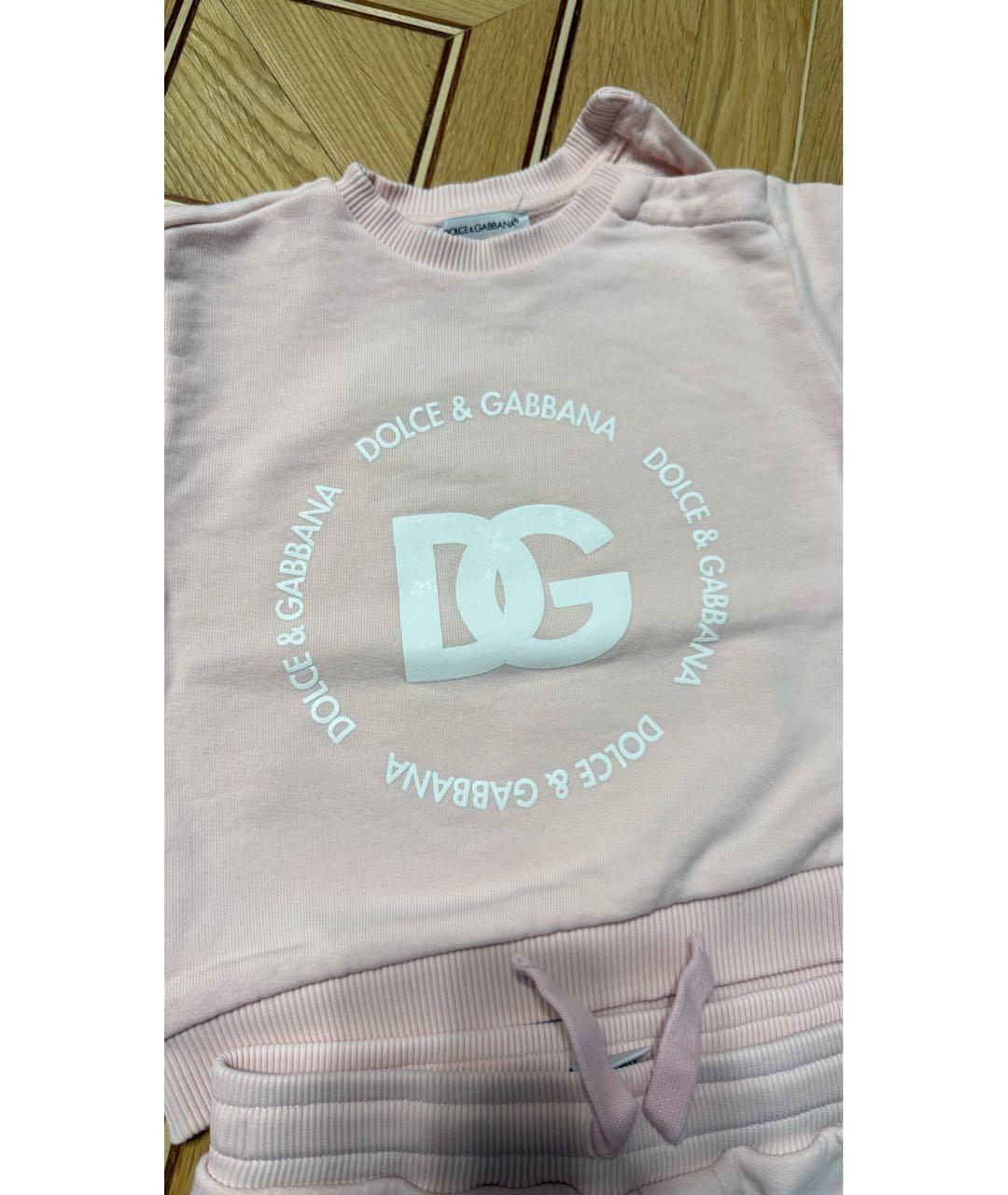 DOLCE & GABBANA KIDS Розовый комплект, фото 4