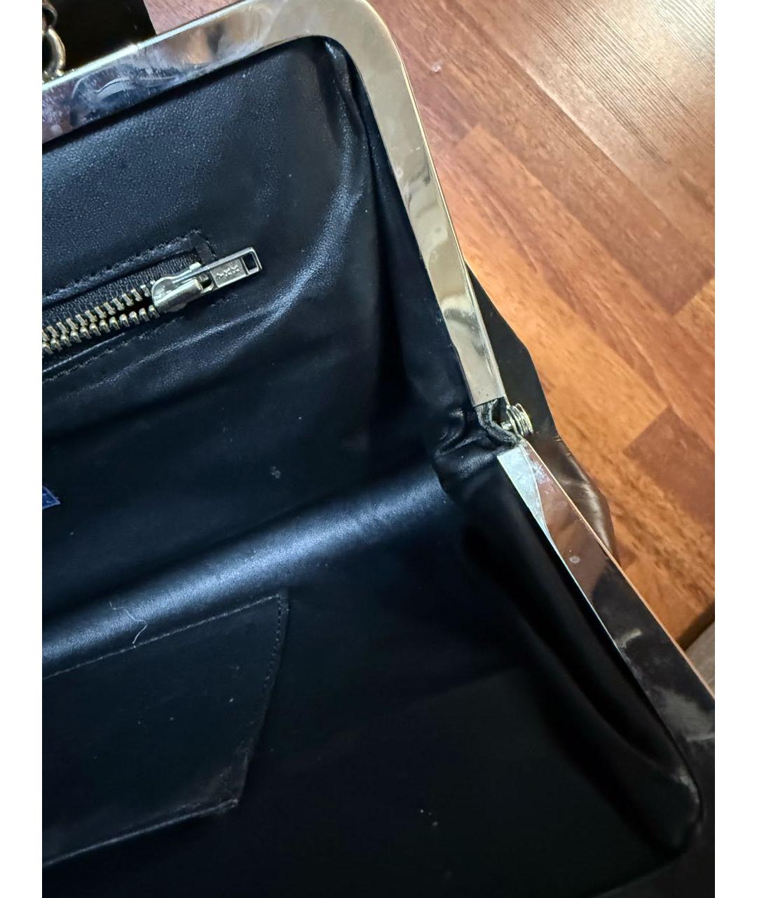 COMME DES GARÇONS Черная кожаная сумка через плечо, фото 4
