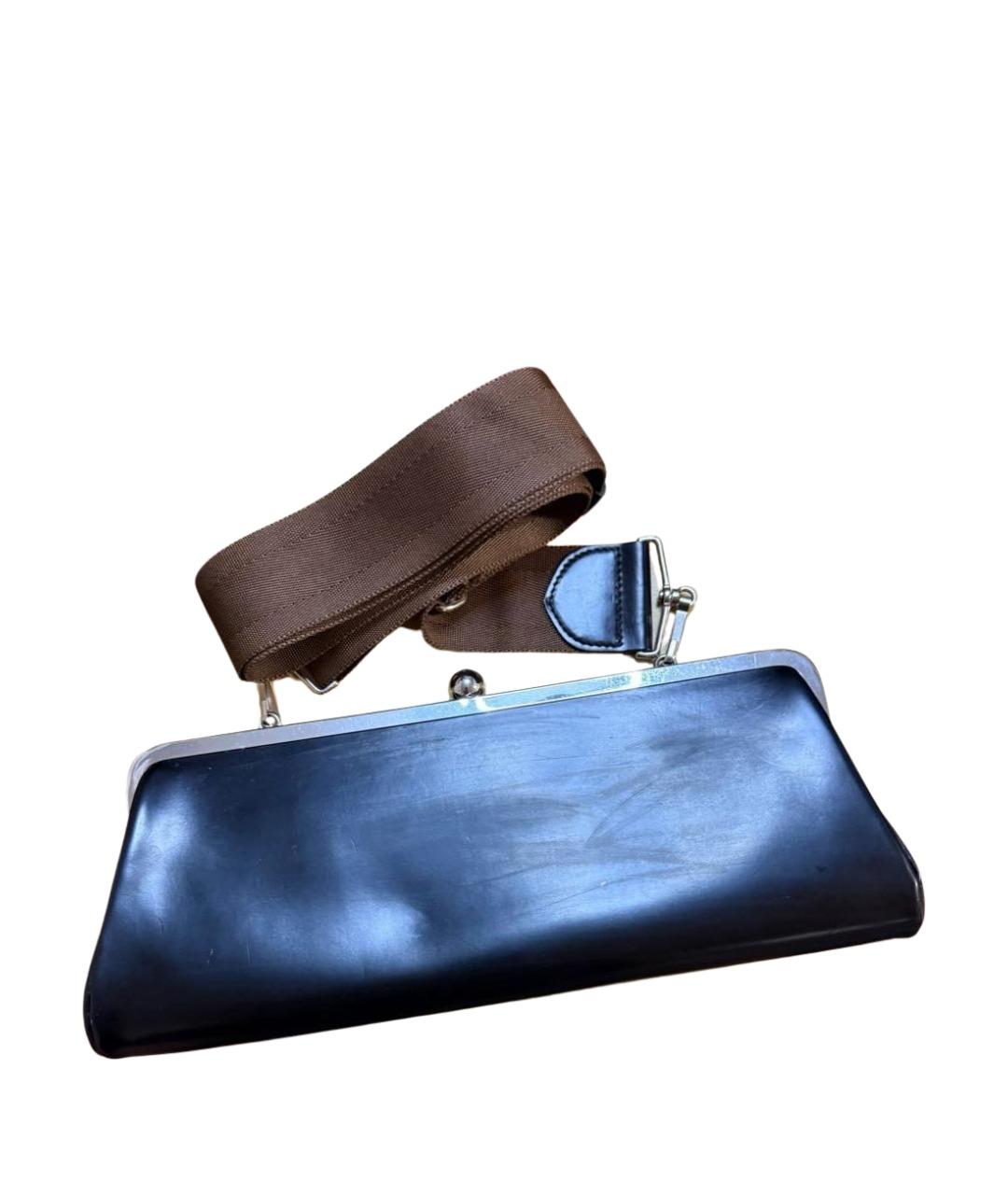 COMME DES GARÇONS Черная кожаная сумка через плечо, фото 1