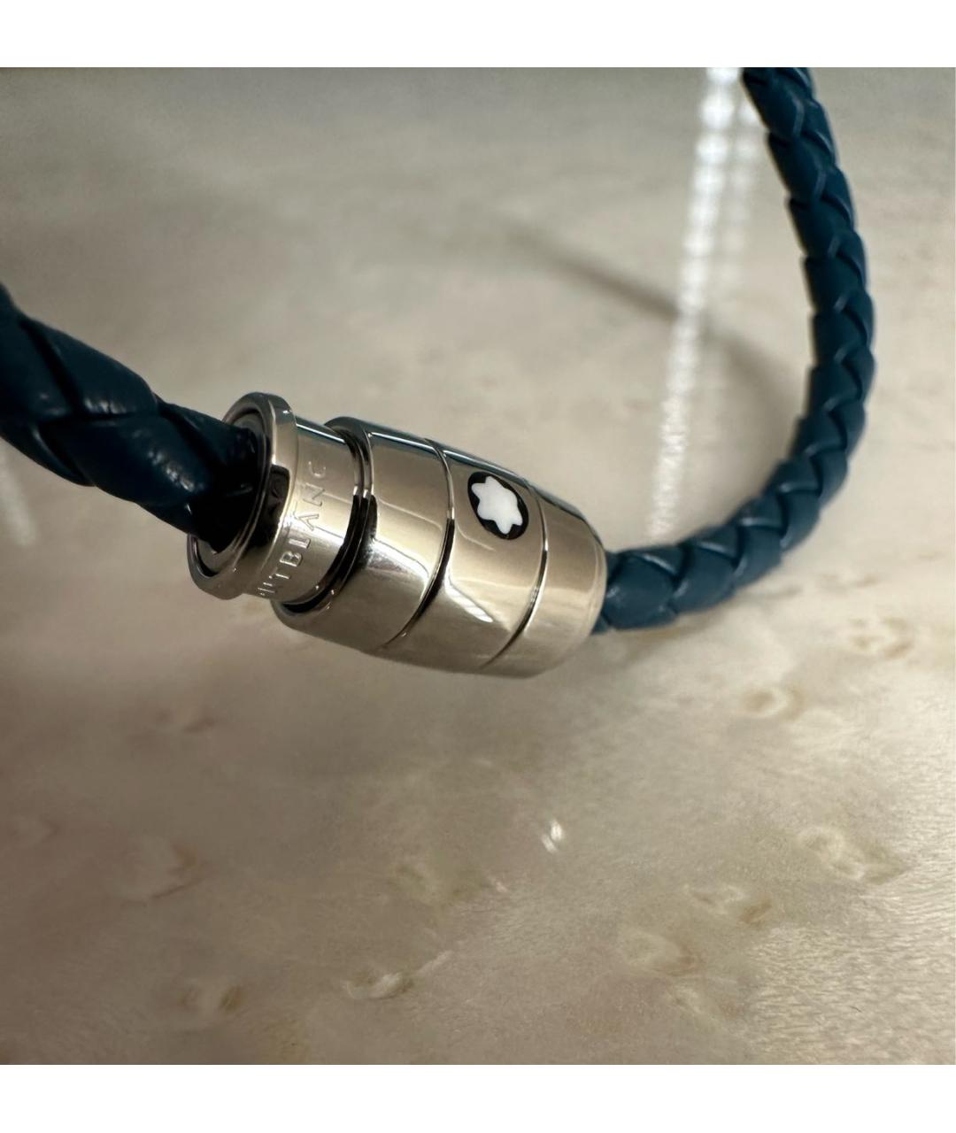 MONTBLANC Бирюзовый кожаный браслет, фото 3