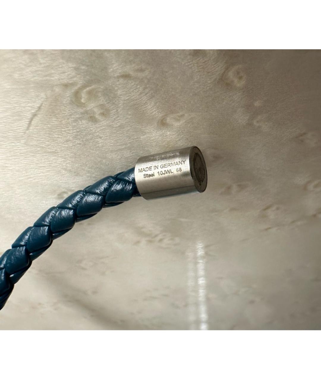 MONTBLANC Бирюзовый кожаный браслет, фото 4