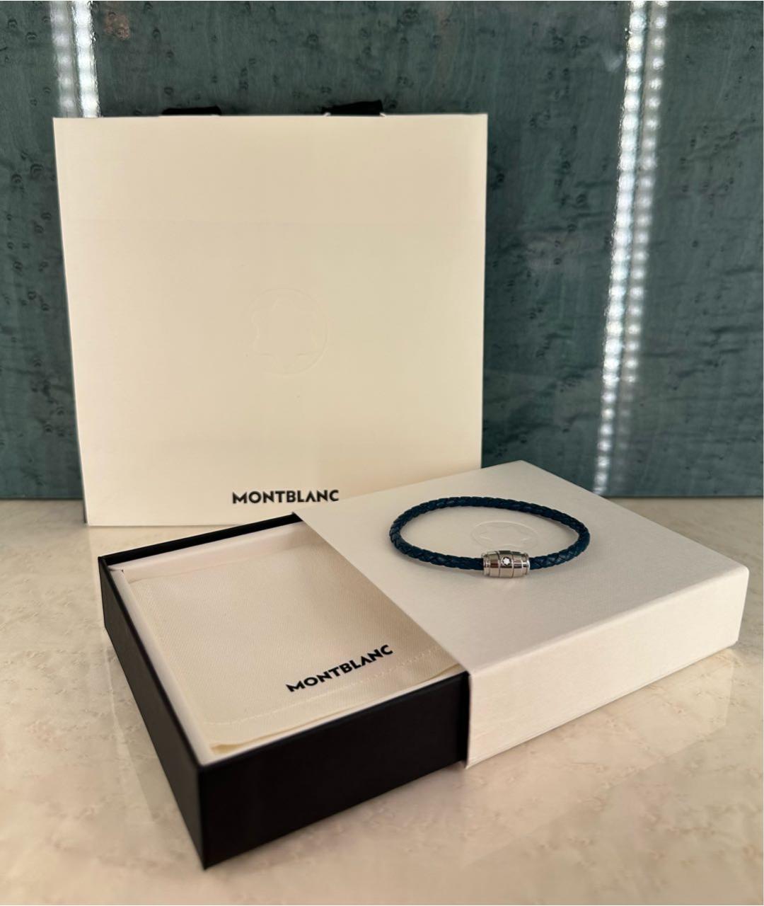 MONTBLANC Бирюзовый кожаный браслет, фото 6