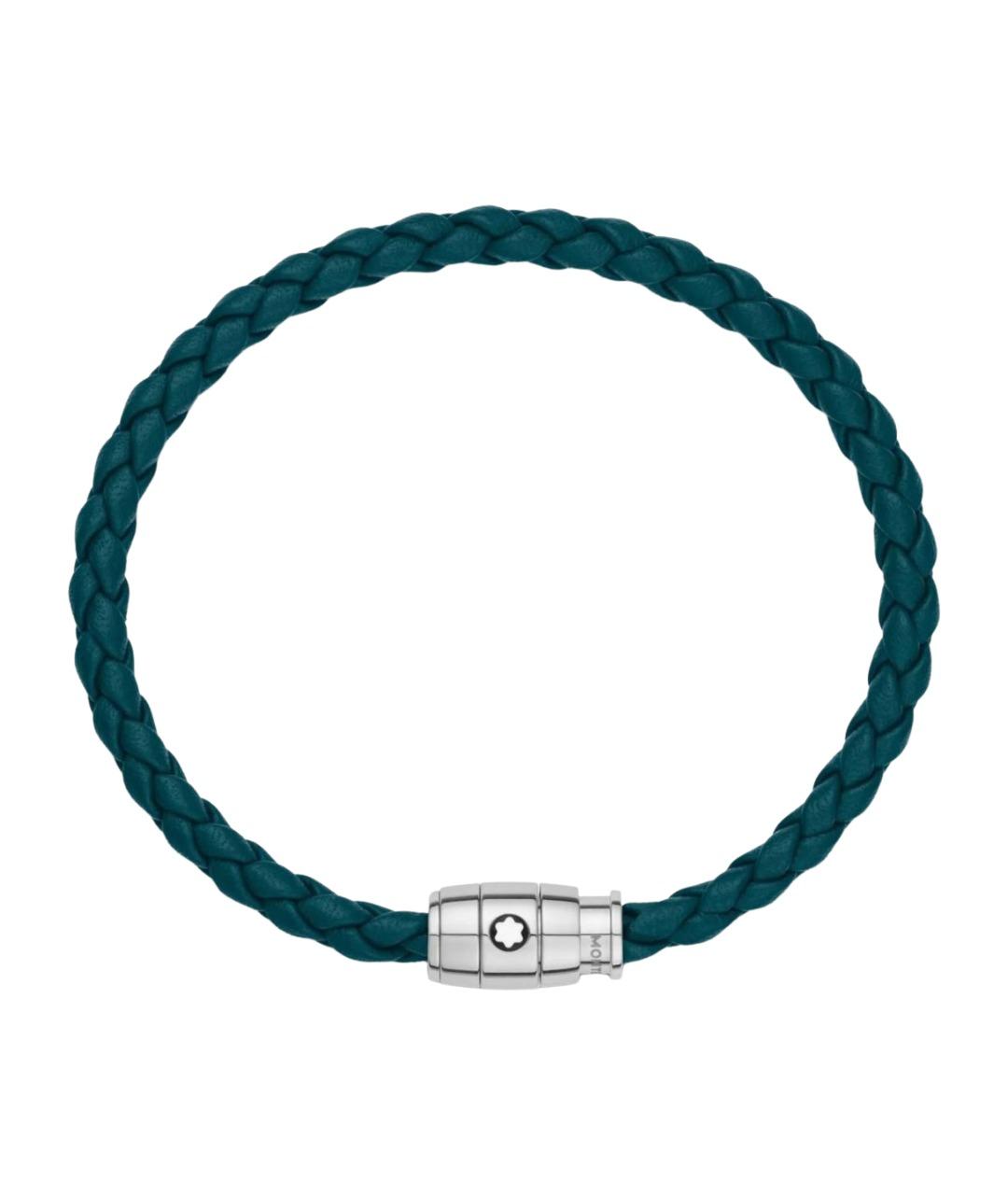 MONTBLANC Бирюзовый кожаный браслет, фото 1