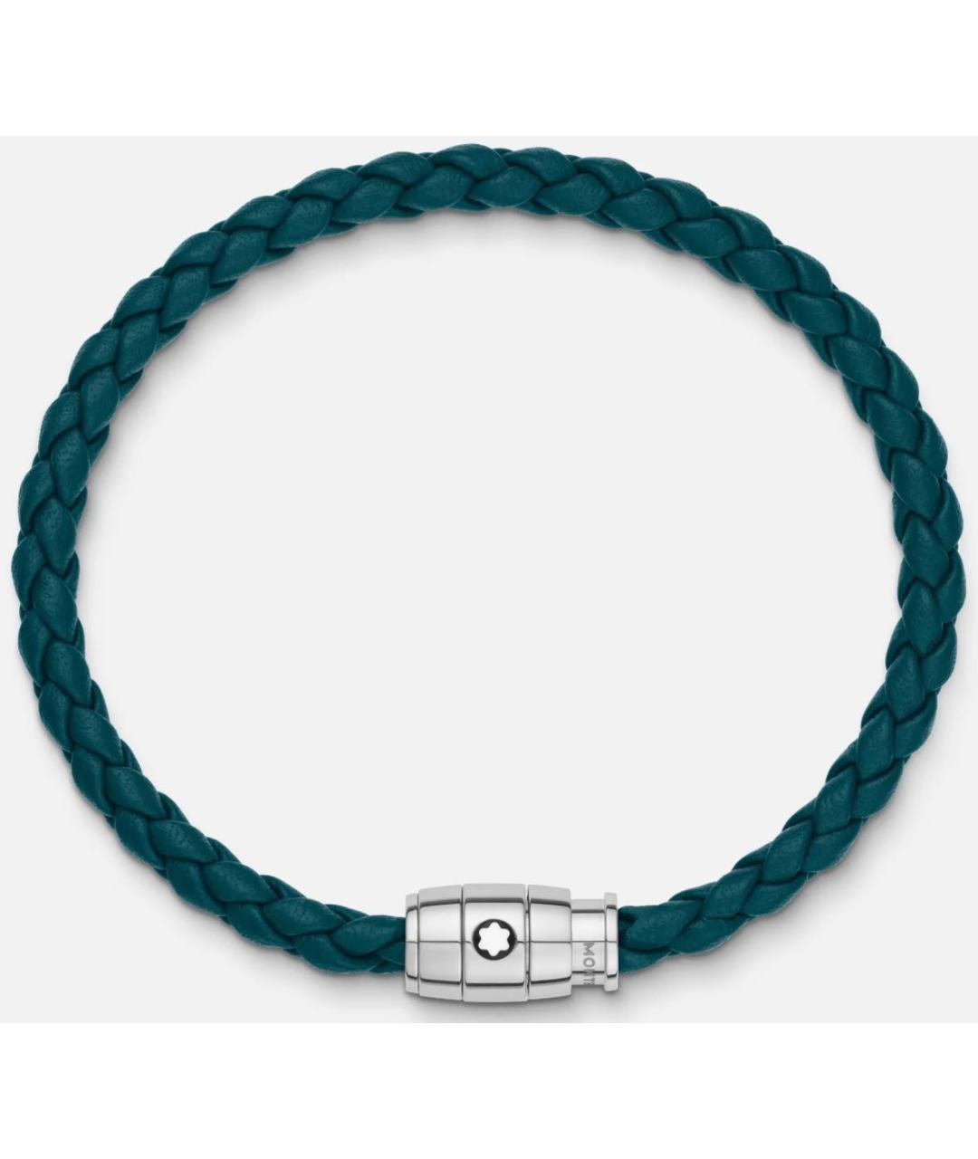 MONTBLANC Бирюзовый кожаный браслет, фото 7