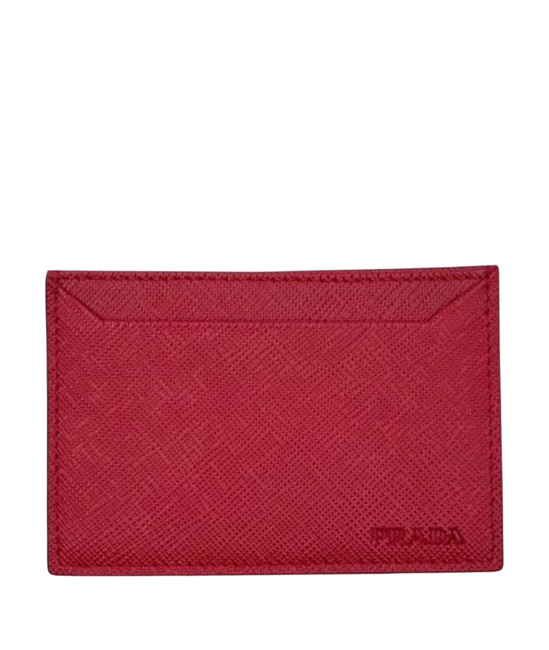 PRADA Красный кожаный кардхолдер, фото 1