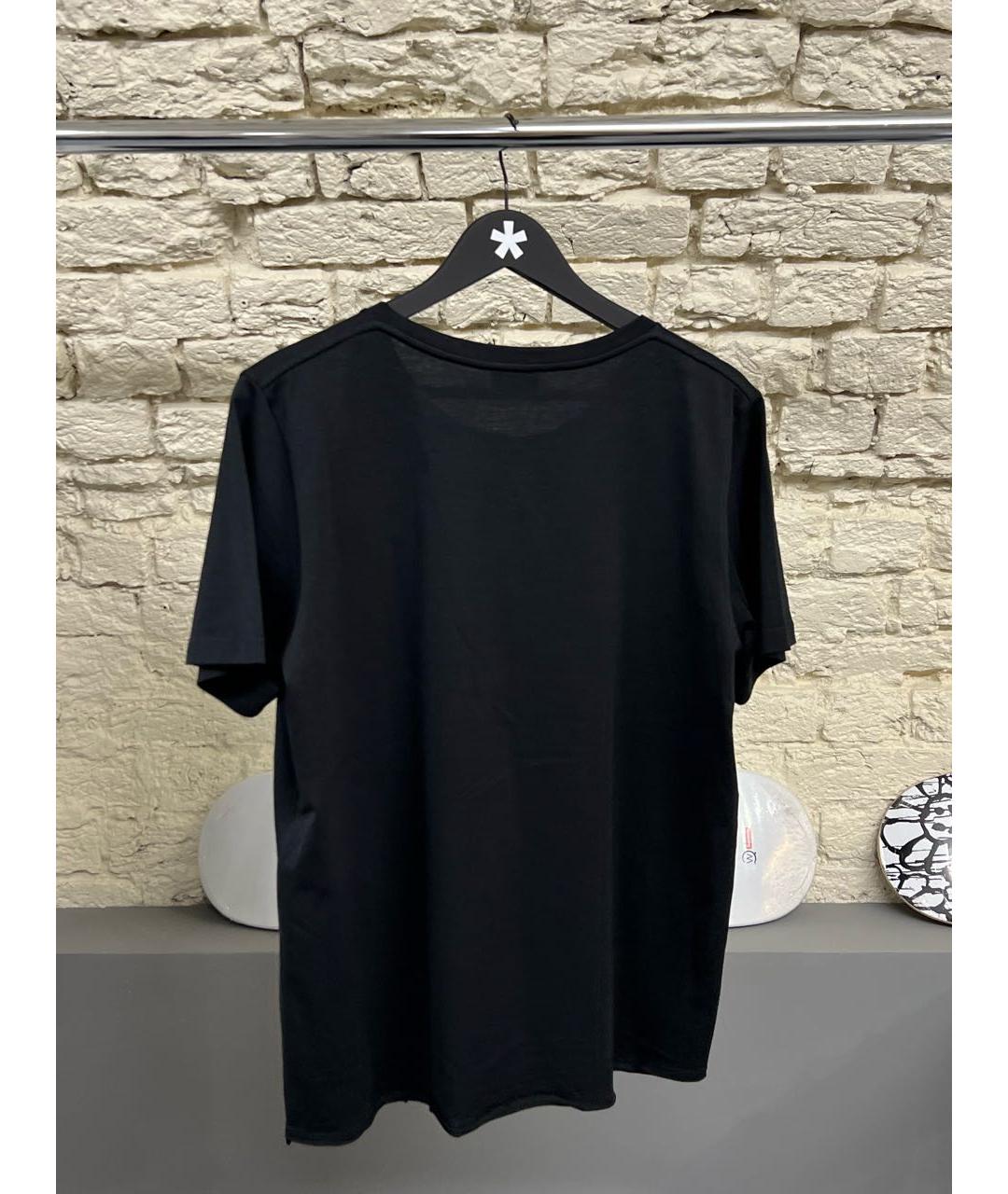 SAINT LAURENT Черная хлопковая футболка, фото 3
