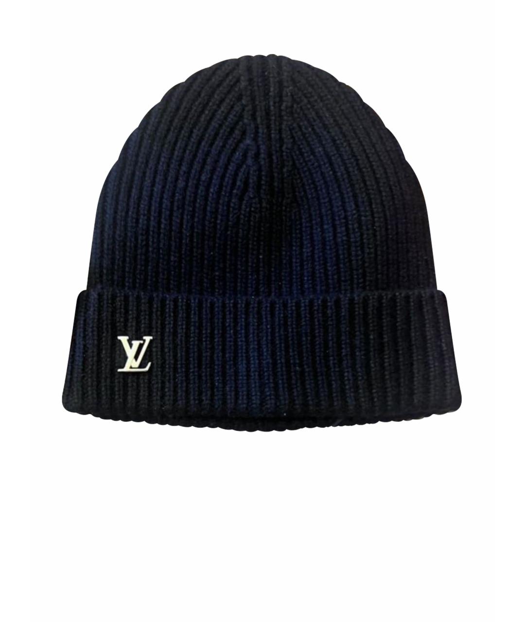 LOUIS VUITTON Черная кашемировая шапка, фото 1