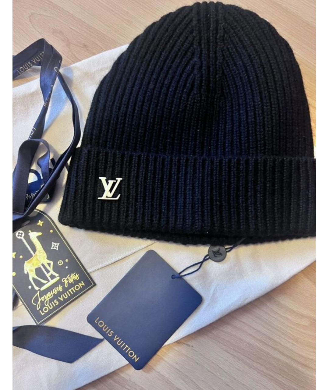 LOUIS VUITTON Черная кашемировая шапка, фото 9