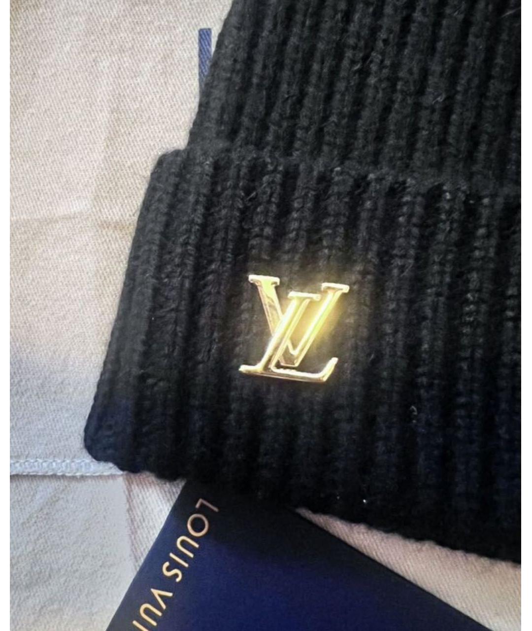 LOUIS VUITTON Черная кашемировая шапка, фото 8