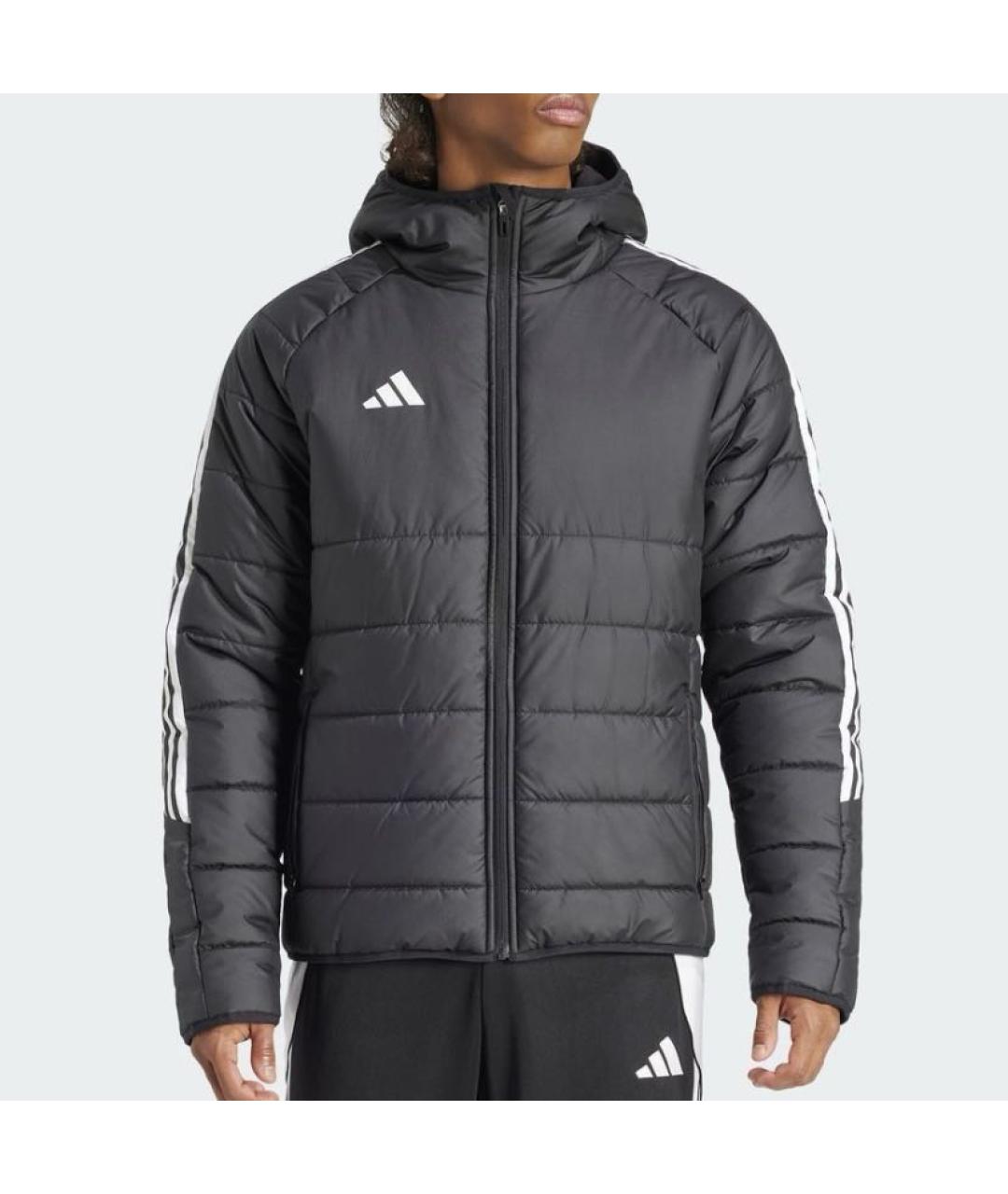 ADIDAS Черная полиэстеровая куртка, фото 3