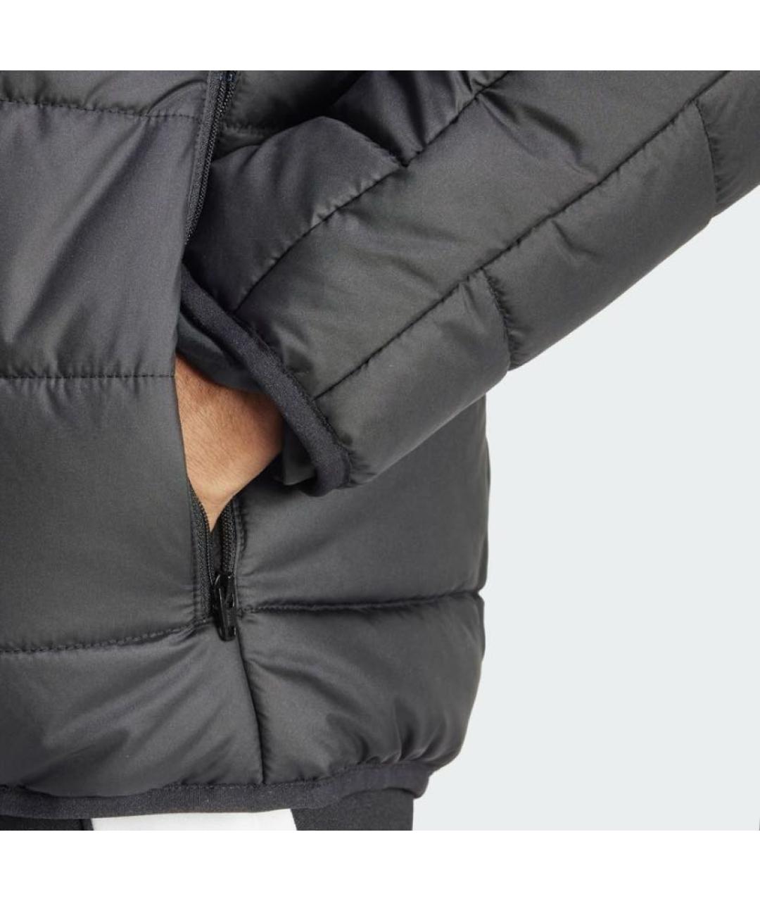 ADIDAS Черная полиэстеровая куртка, фото 6