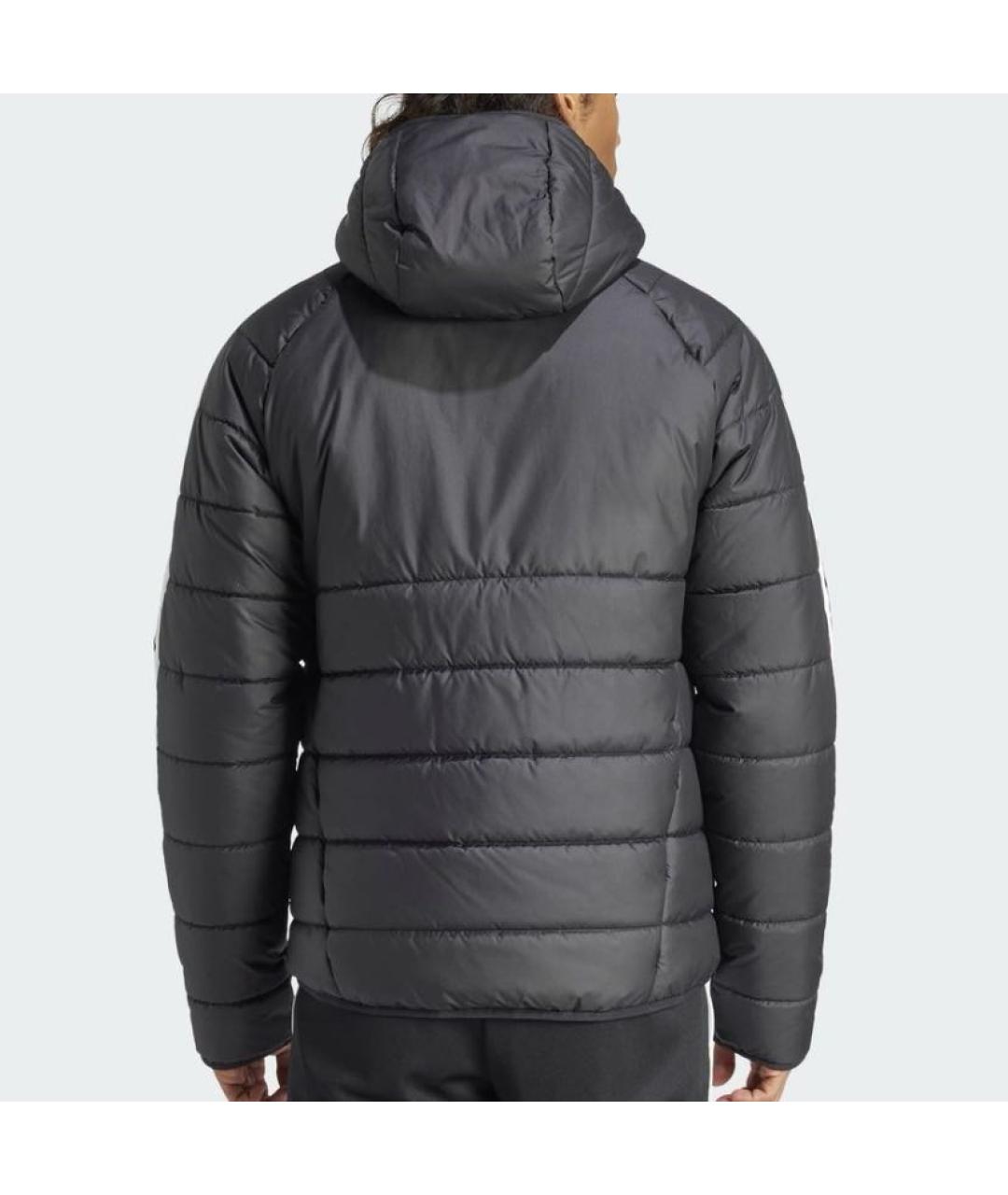 ADIDAS Черная полиэстеровая куртка, фото 4