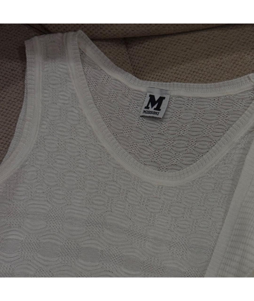 MISSONI Белая вискозная майка, фото 2