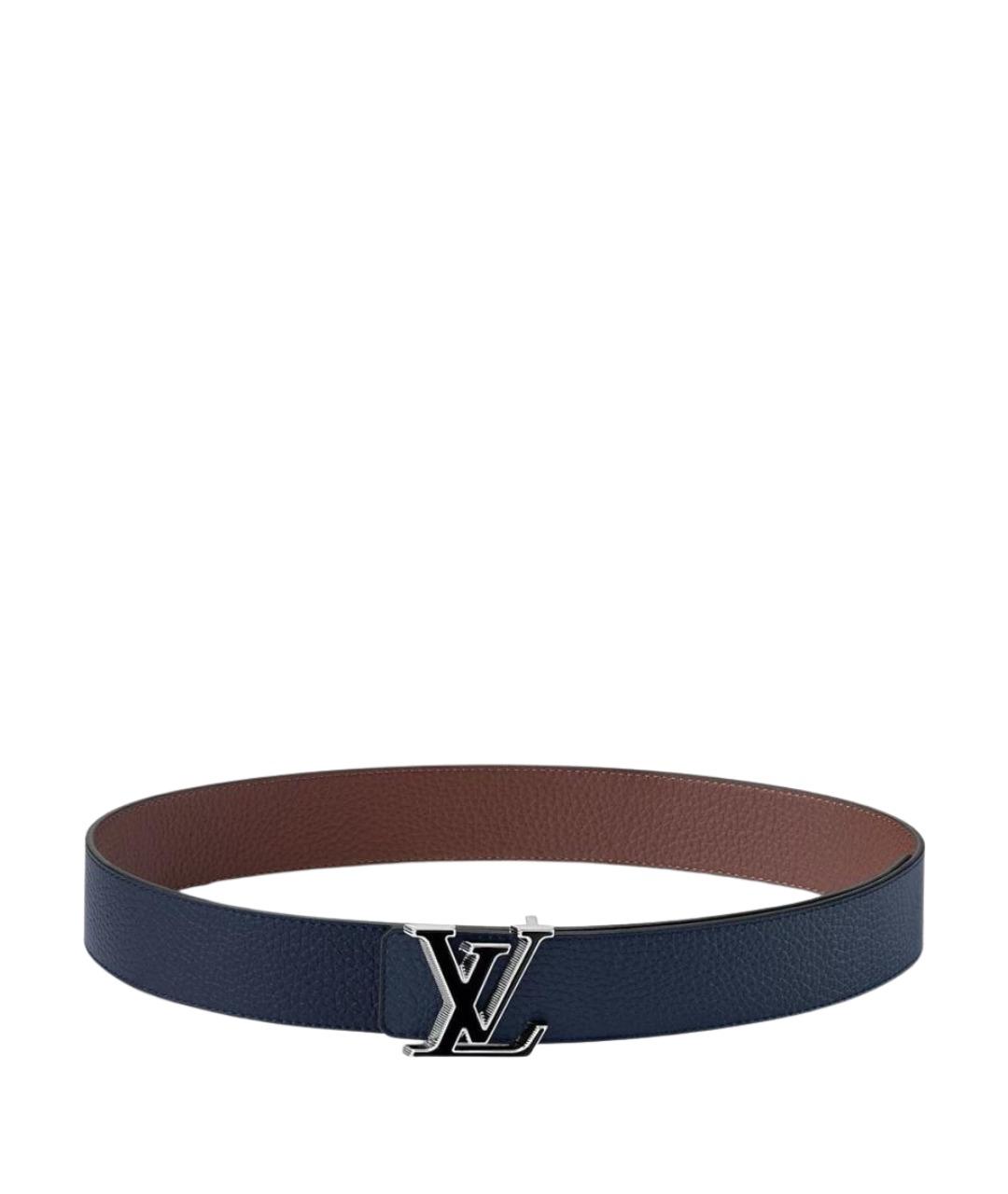 LOUIS VUITTON Темно-синий кожаный ремень, фото 1