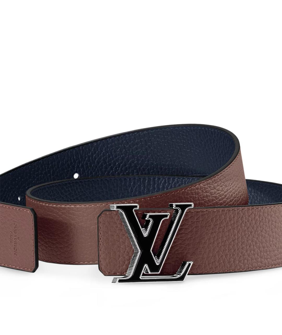 LOUIS VUITTON Темно-синий кожаный ремень, фото 2