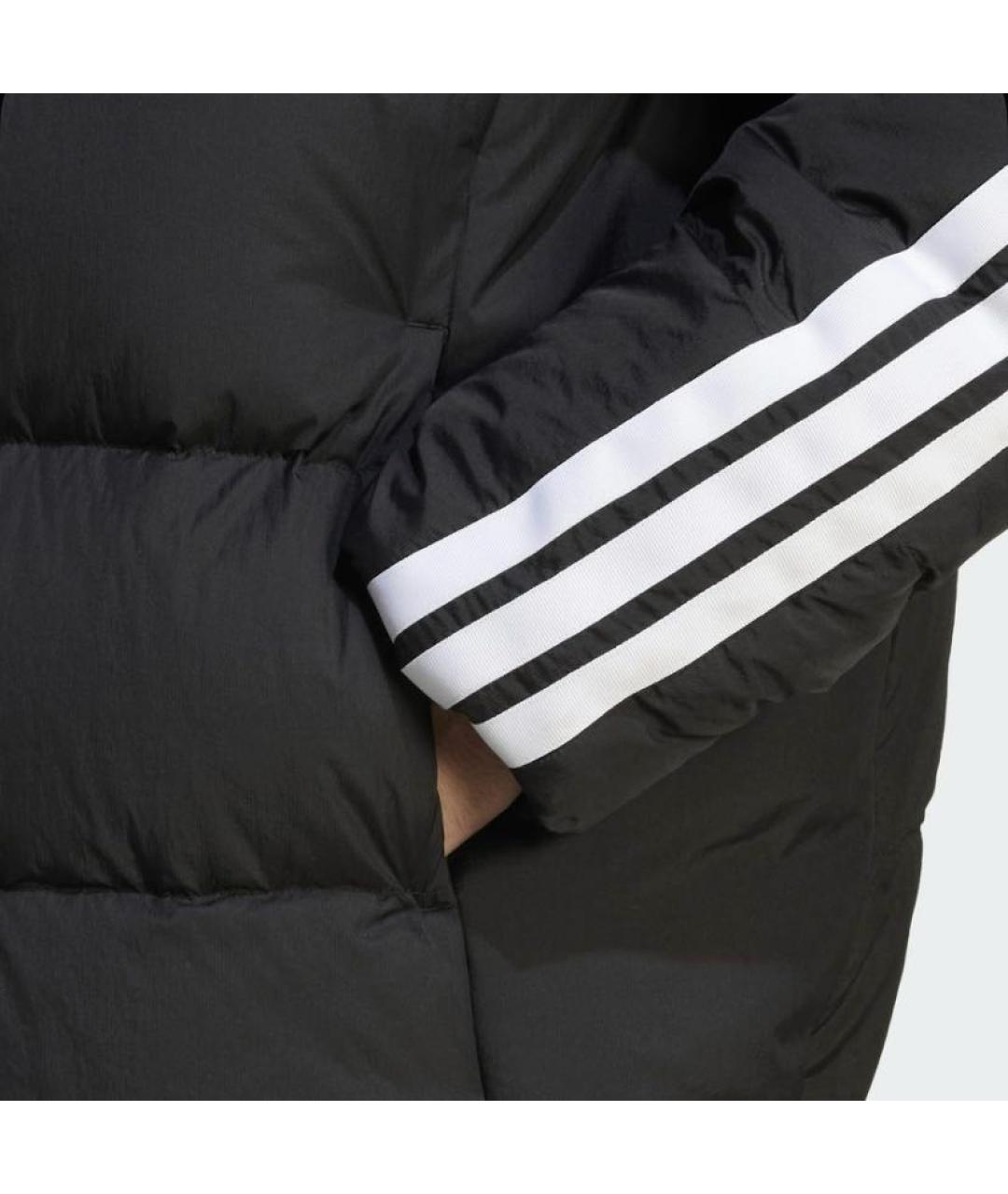 ADIDAS Черная полиамидовая куртка, фото 4
