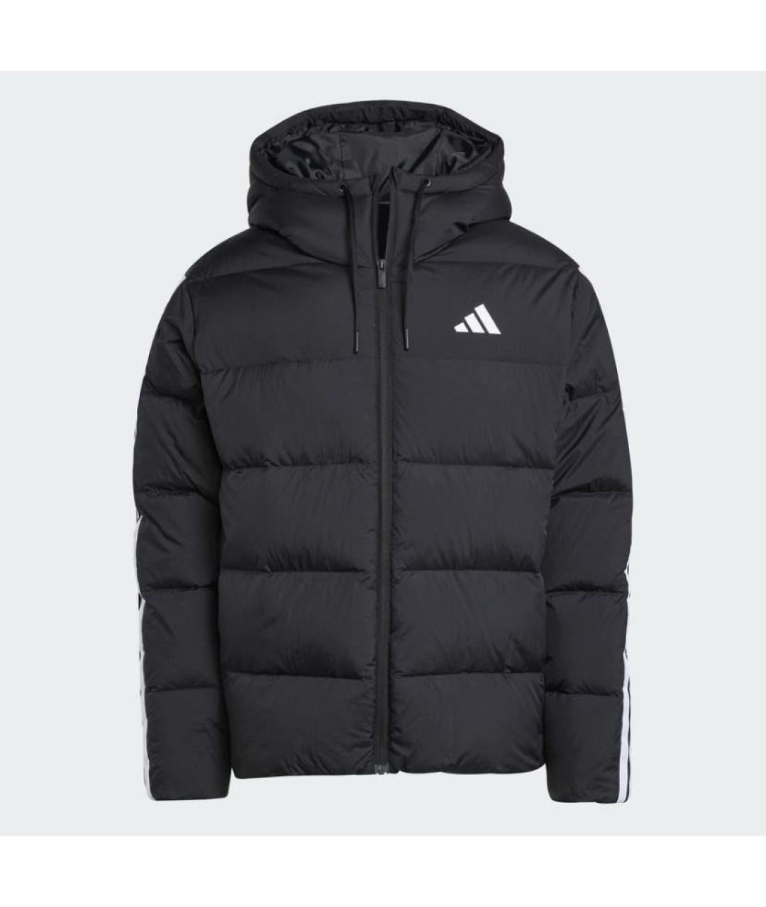 ADIDAS Черная полиамидовая куртка, фото 5