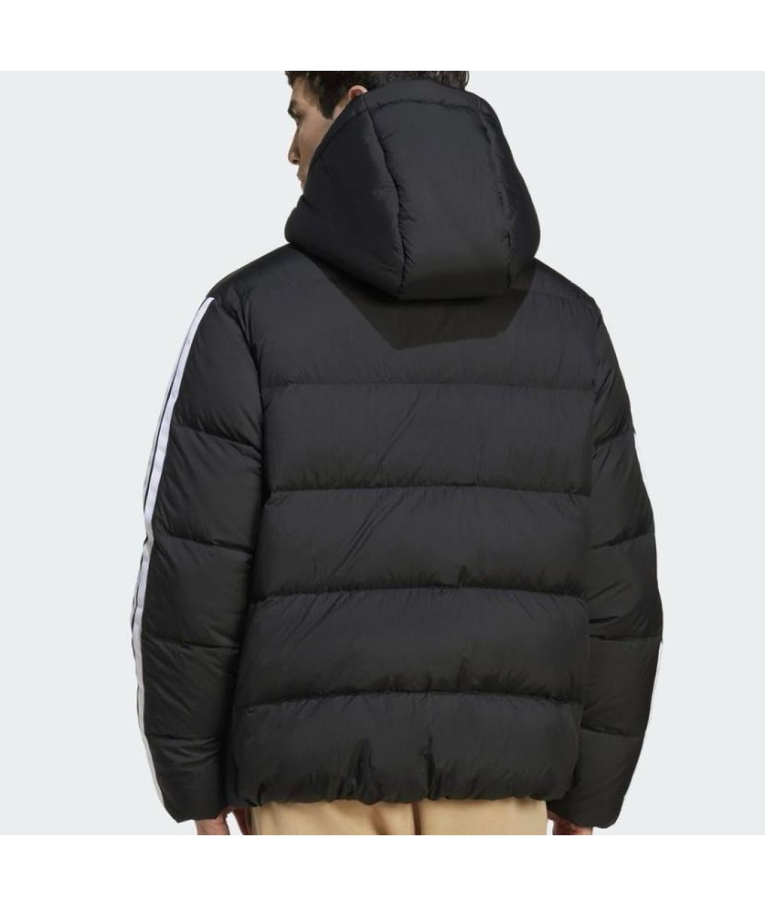 ADIDAS Черная полиамидовая куртка, фото 3