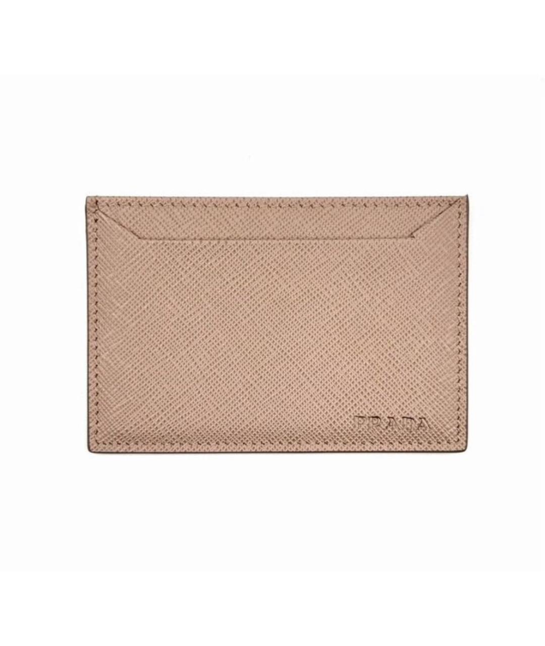 PRADA Бежевый кожаный кардхолдер, фото 6